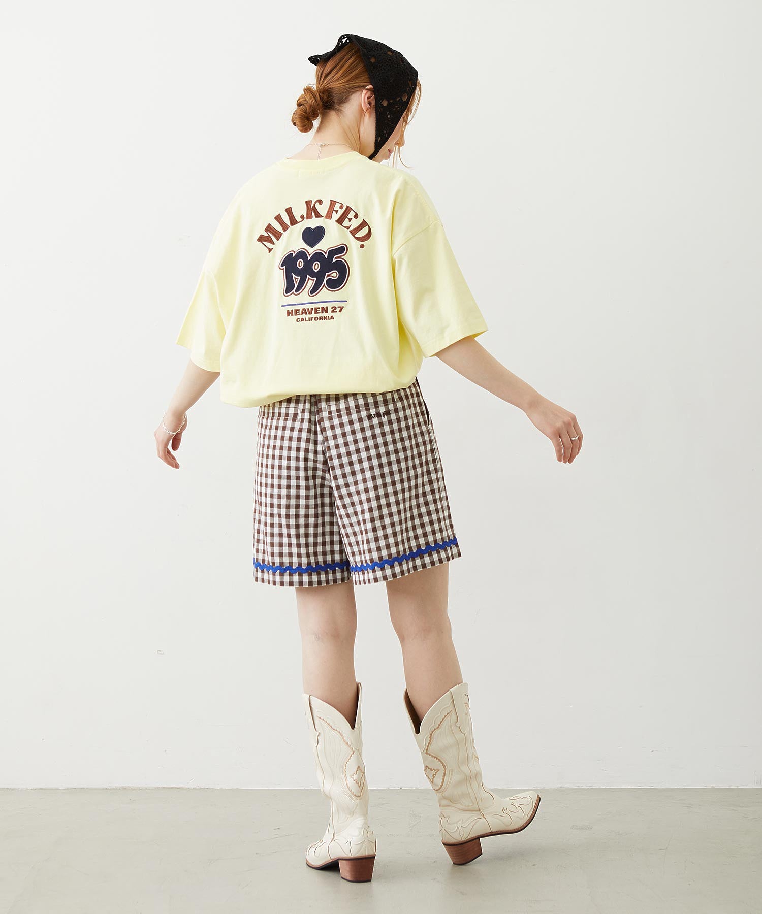 TRIMMED GINGHAM CHECK SHORTS