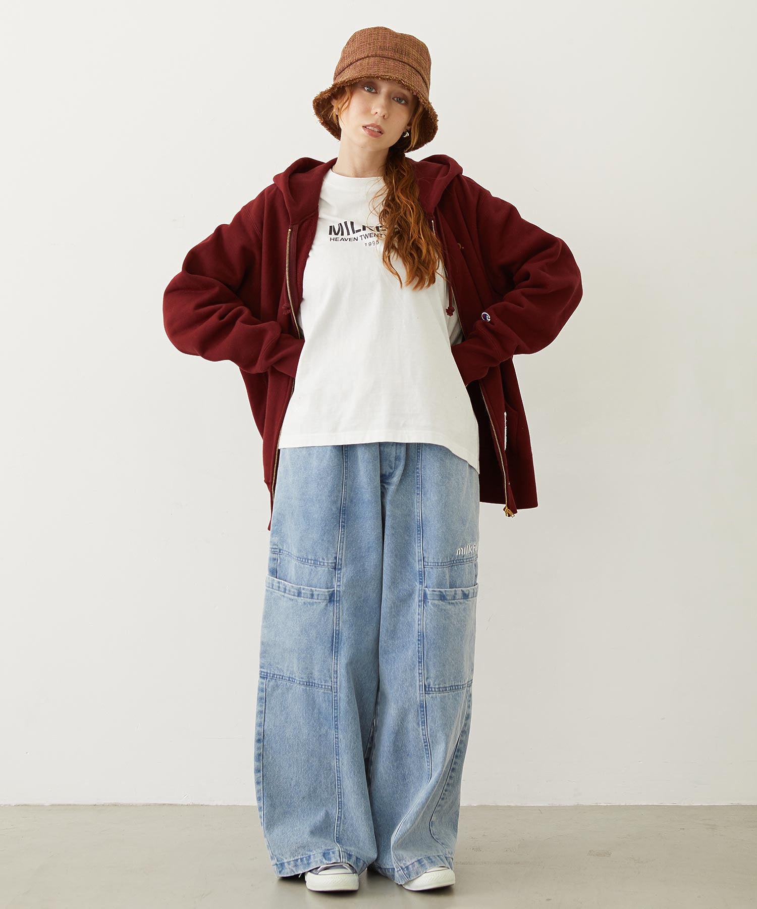 MILKFED. × CHAMPION SWEAT ZIP HOODIE