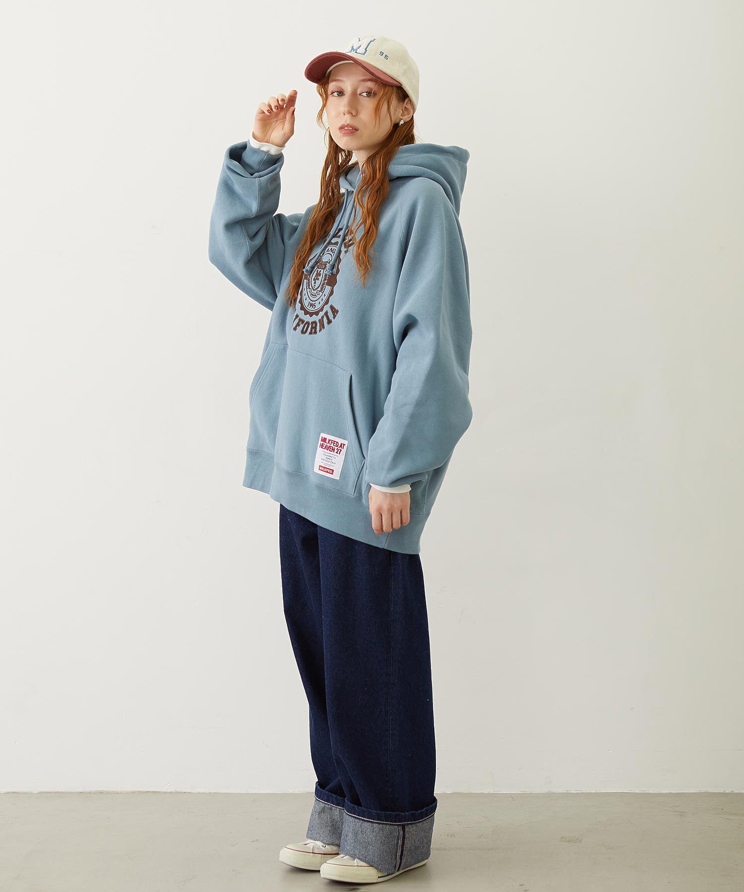 MILKFED. × CHAMPION COLLEGE LOGO SWEAT HOODIE