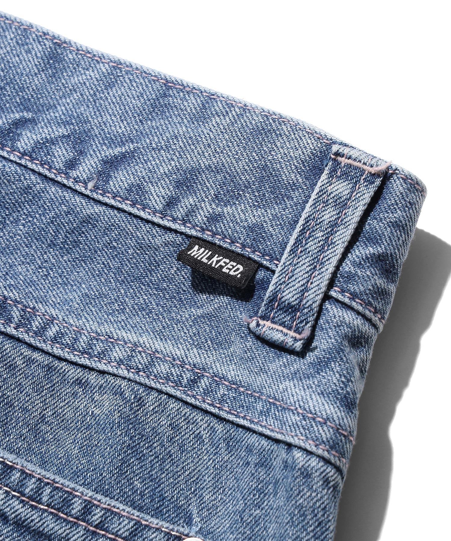 DOUBLE KNEE DISTRESSED DENIM PANTS
