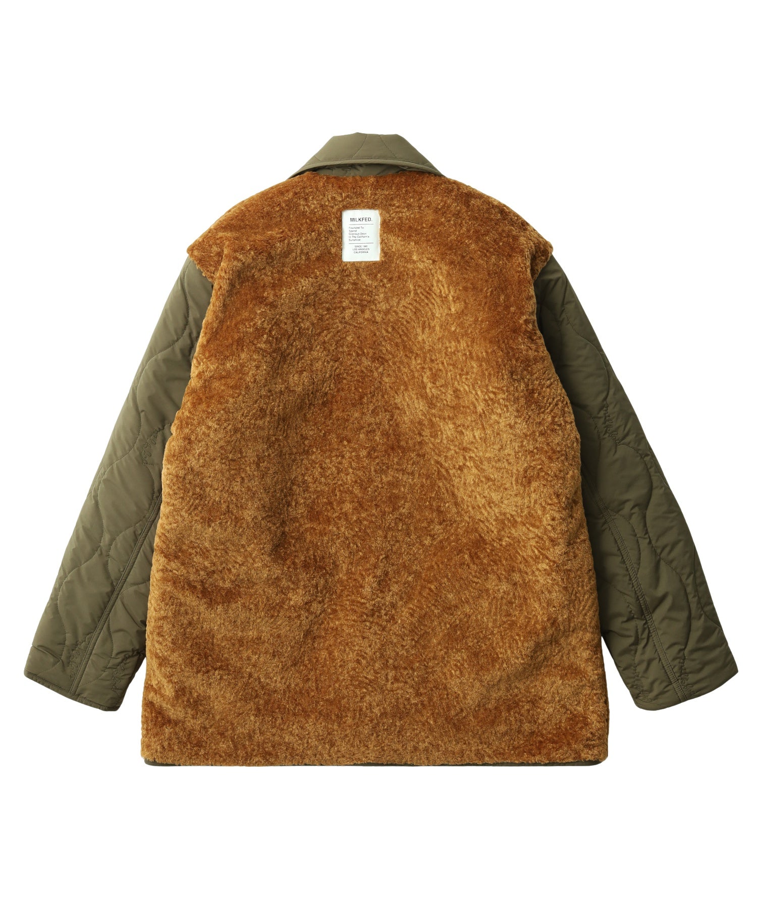 REVERSIBLE QUILTED LOGO LONG COAT