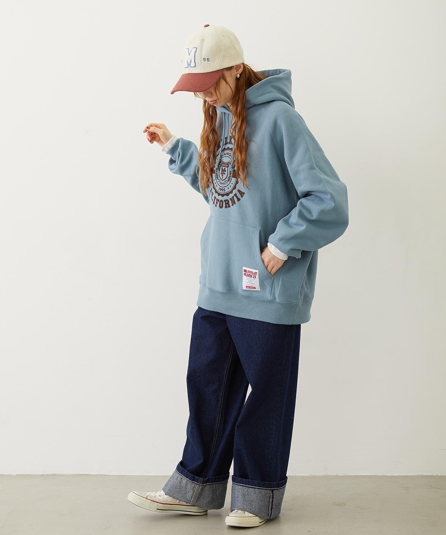 MILKFED. × CHAMPION COLLEGE LOGO SWEAT HOODIE