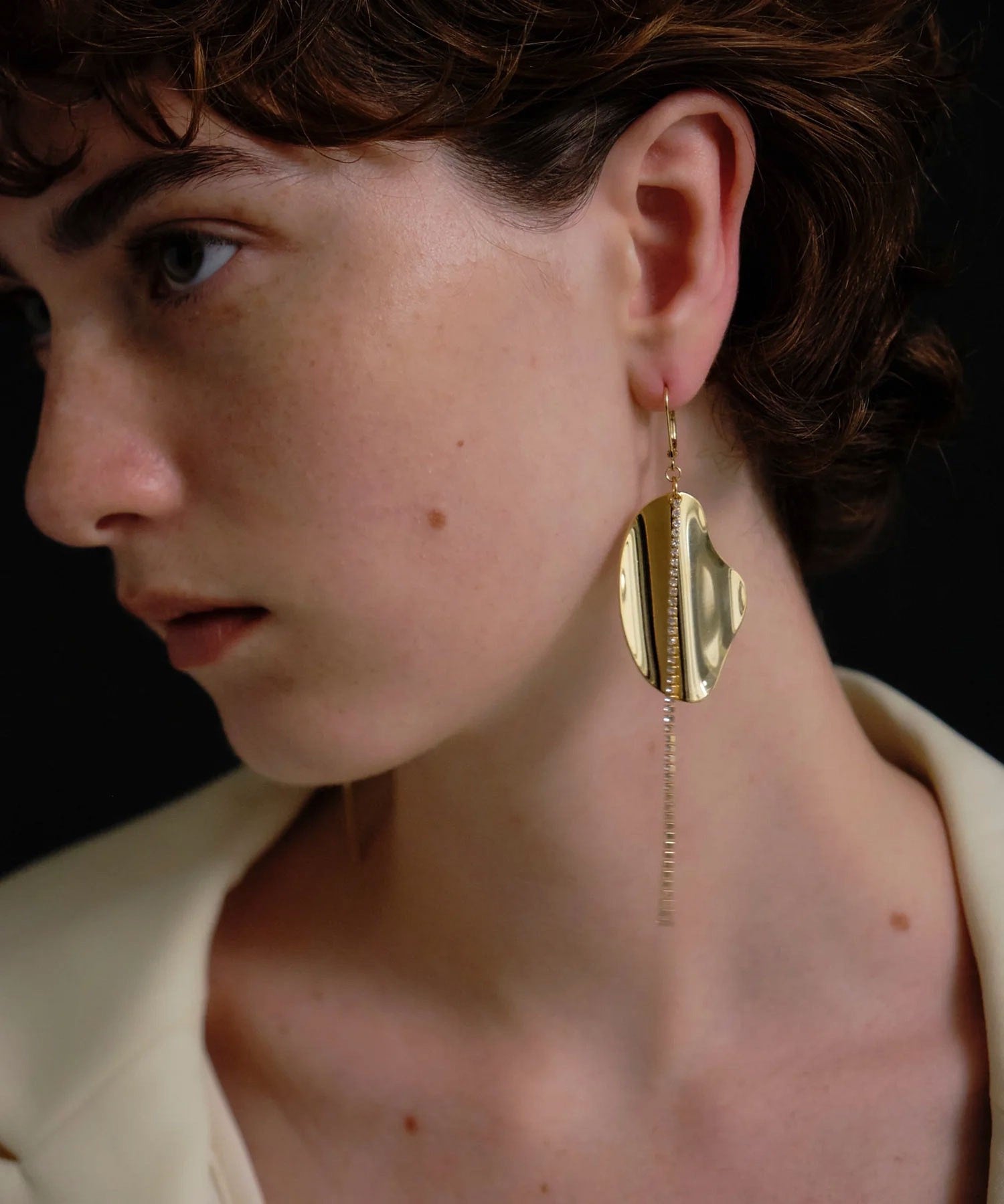 loni/LEAF BIJOU ASYMMETRY PIERCE