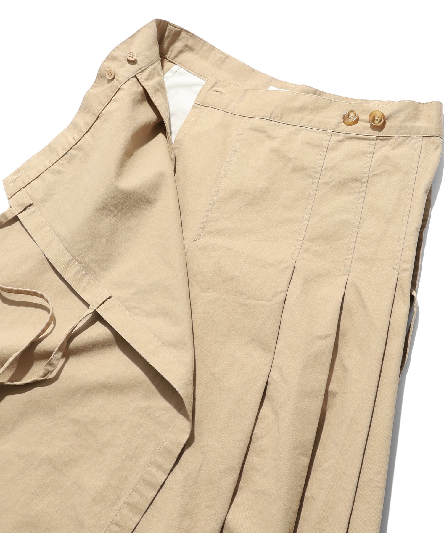 CHINO TUCK LONG SKIRT