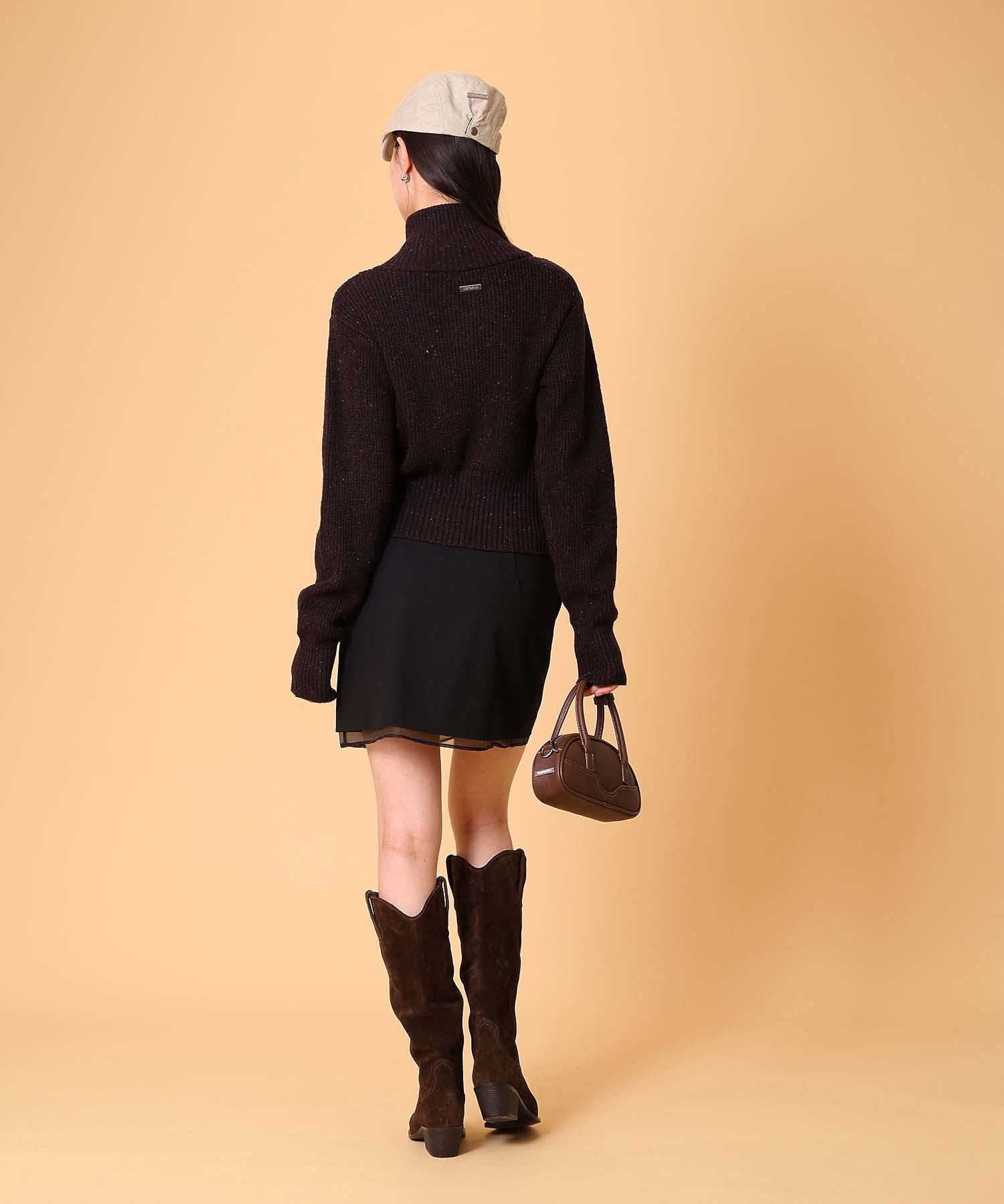 ネップジップアップセーター