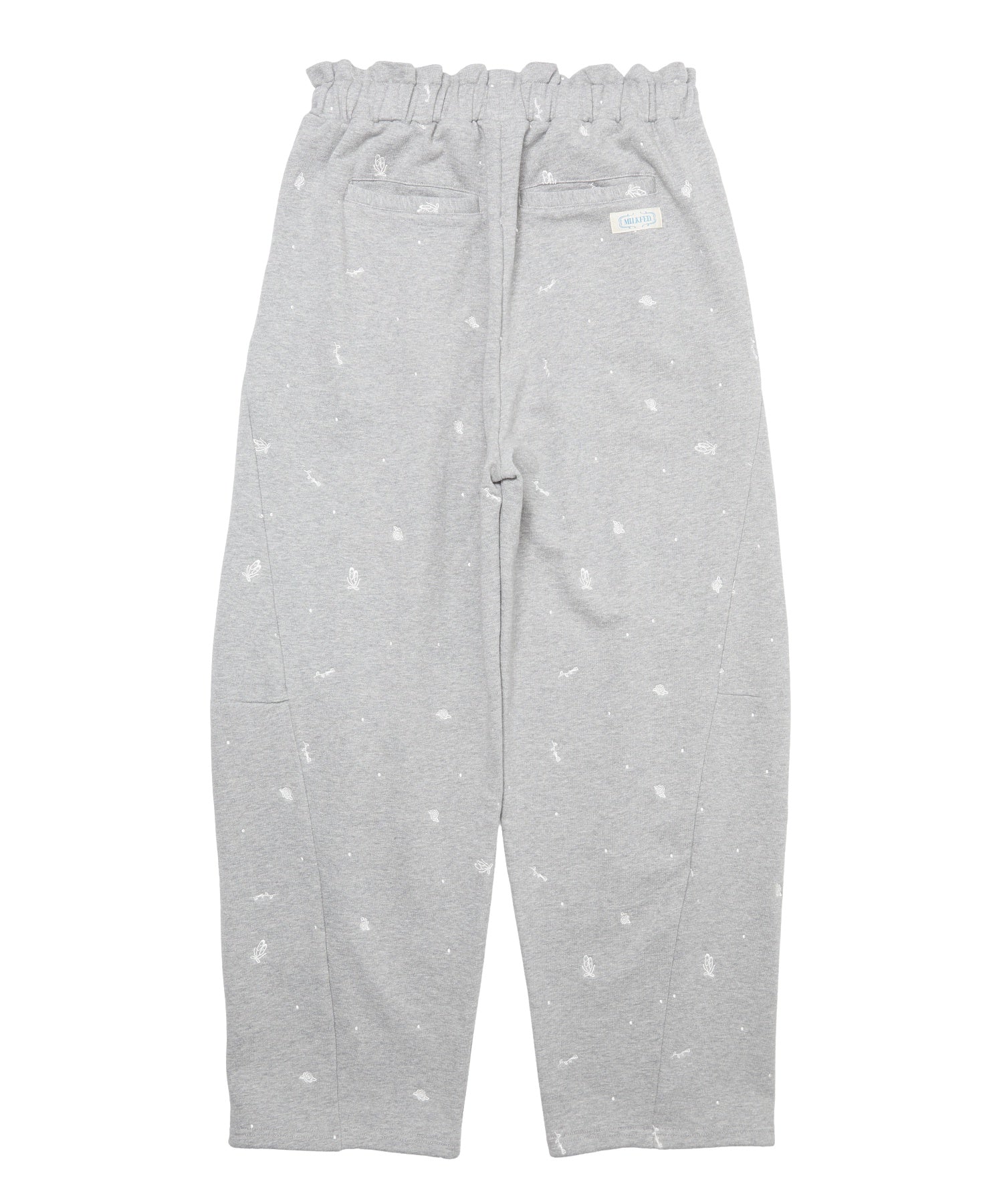 EMBROIDERED ROSE SWEAT WIDE PANTS