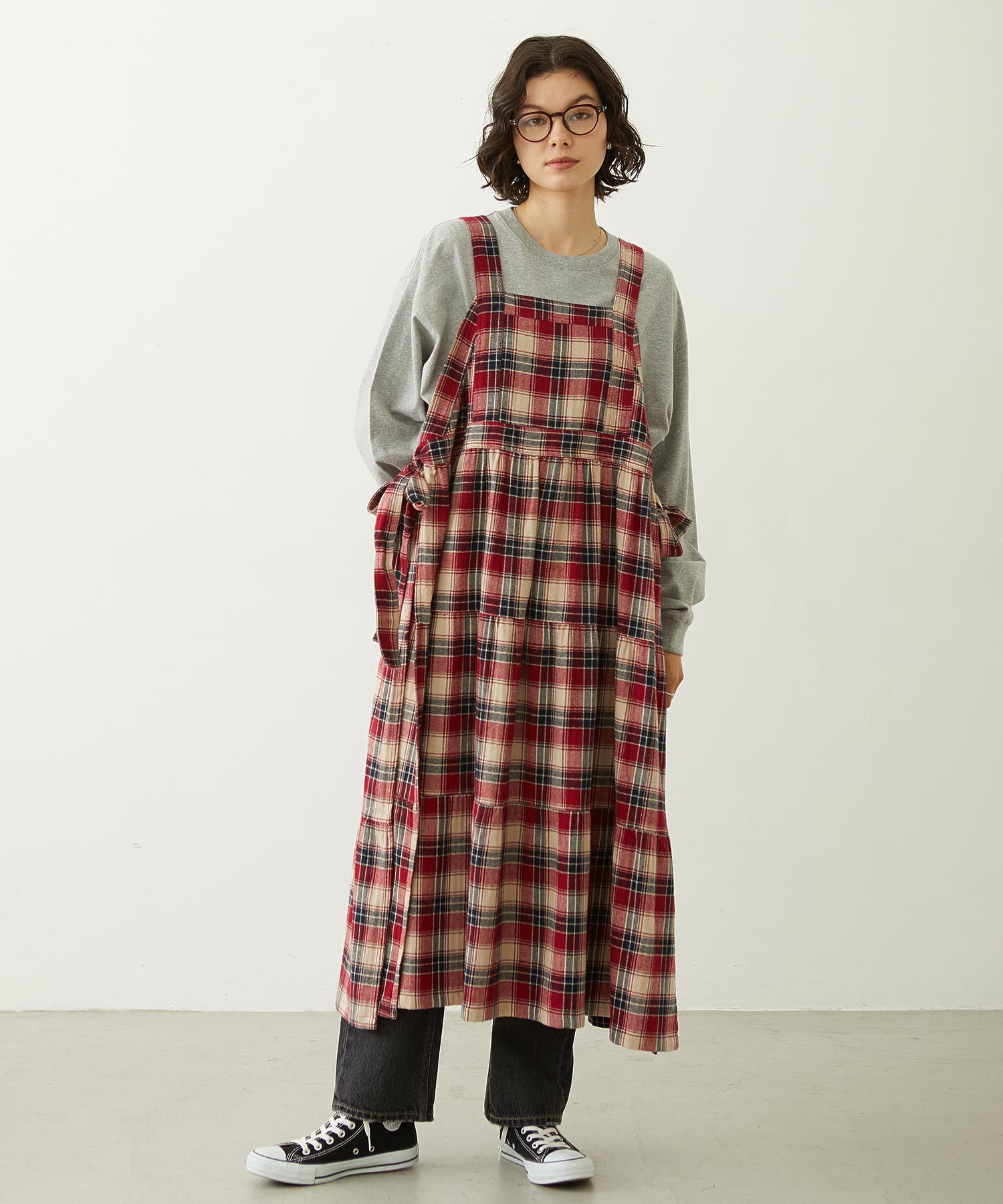 APRON TIERED DRESS