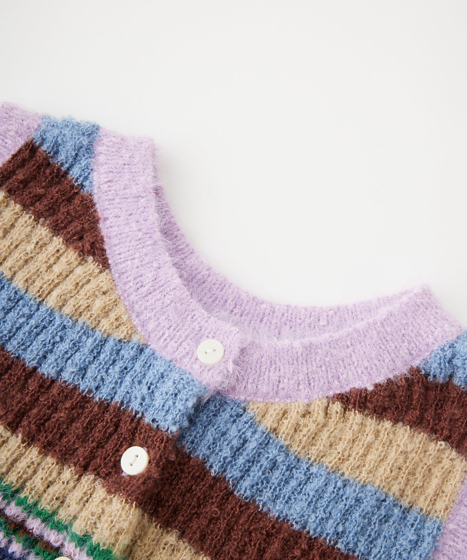 TWO-TYPE STRIPED KNIT VEST