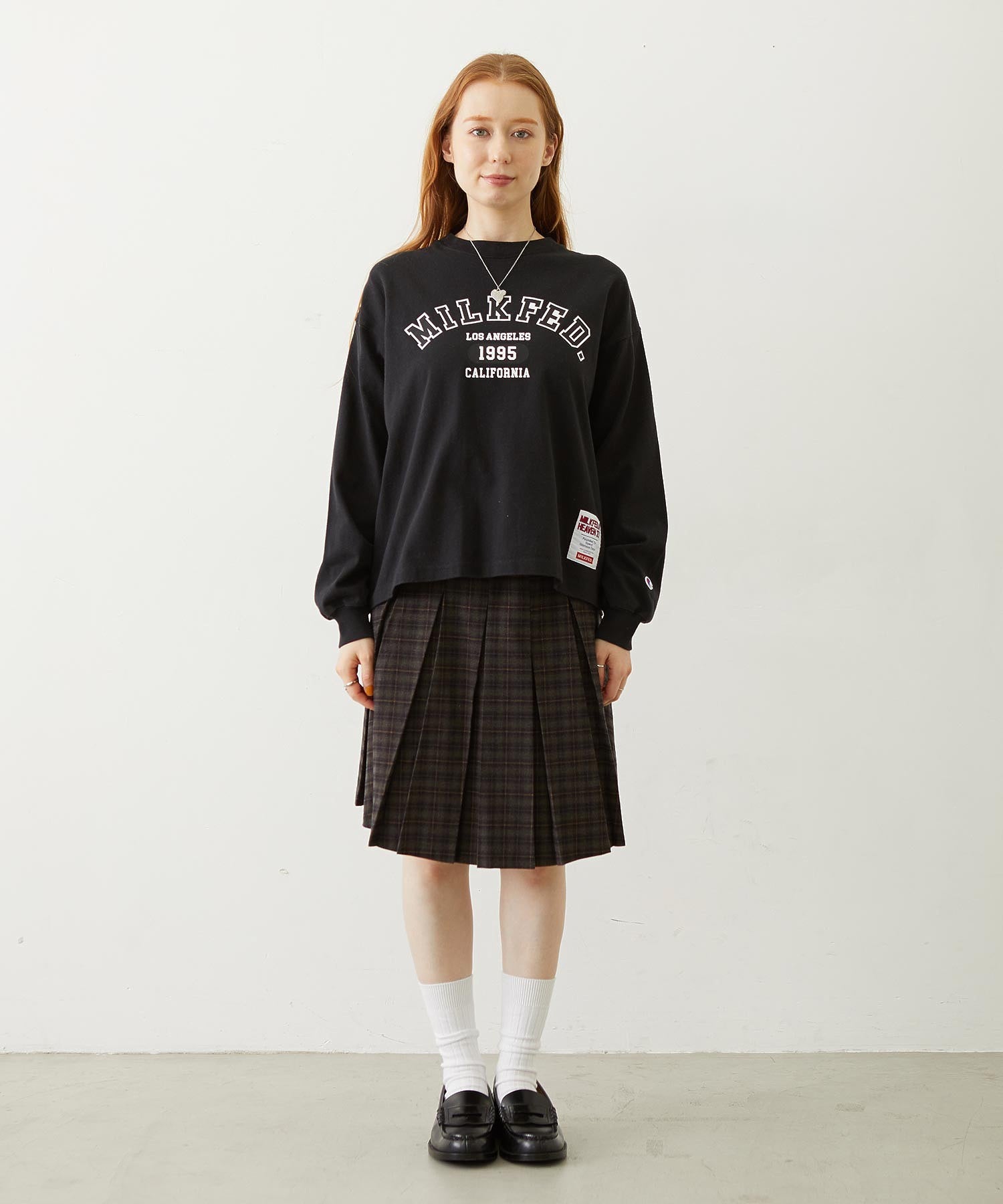 MILKFED.×CHAMPION LS TEE