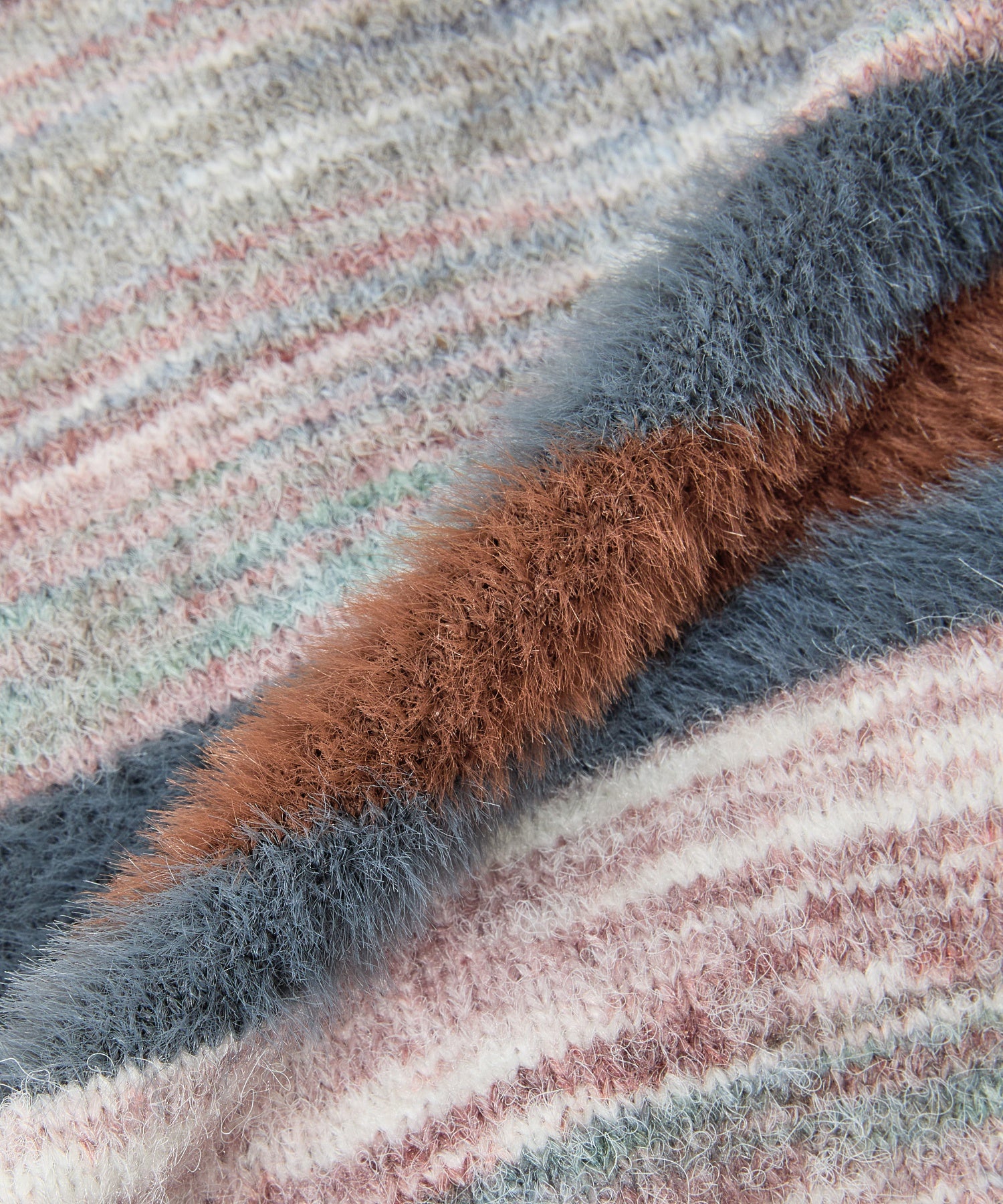 マルチボーダーシャギーカーディガン