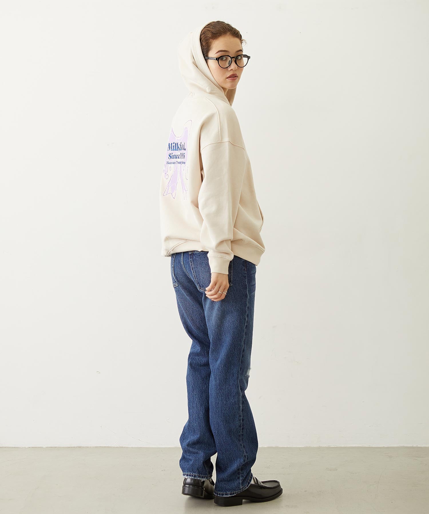 REPAIR DETAIL DENIM PANTS