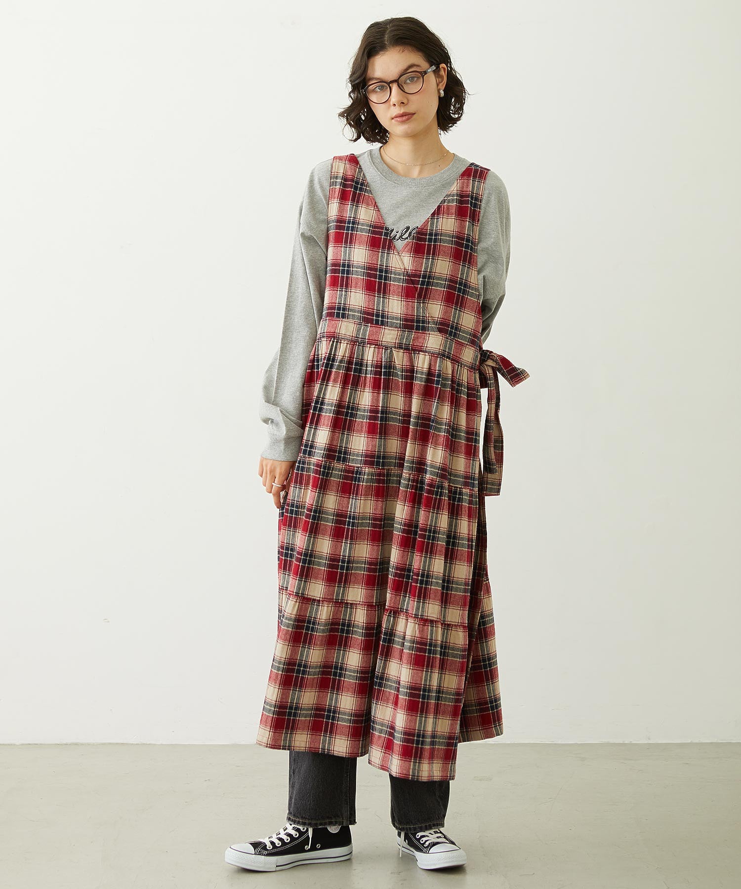 APRON TIERED DRESS