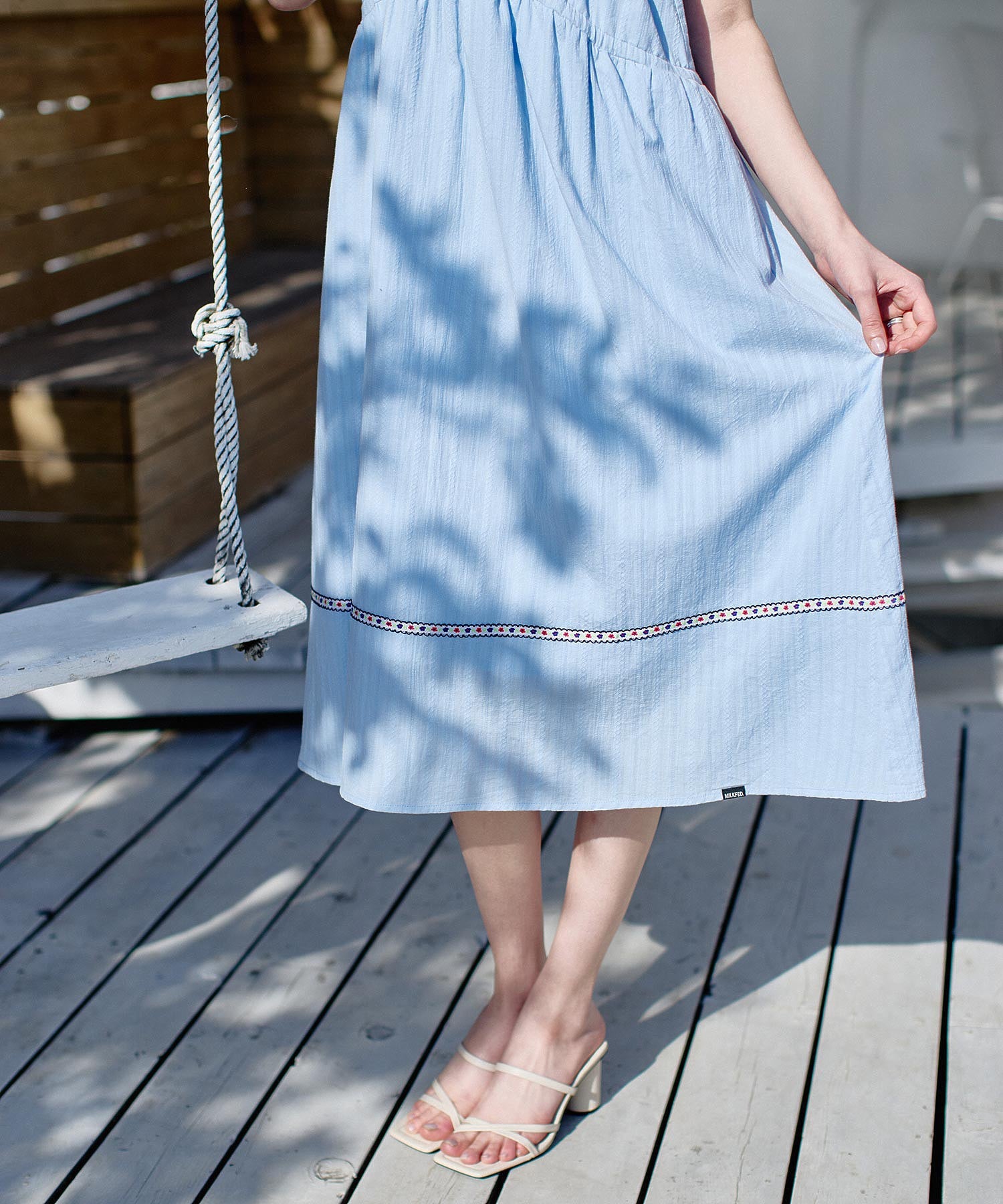 TYROLEAN TAPE CAMI DRESS