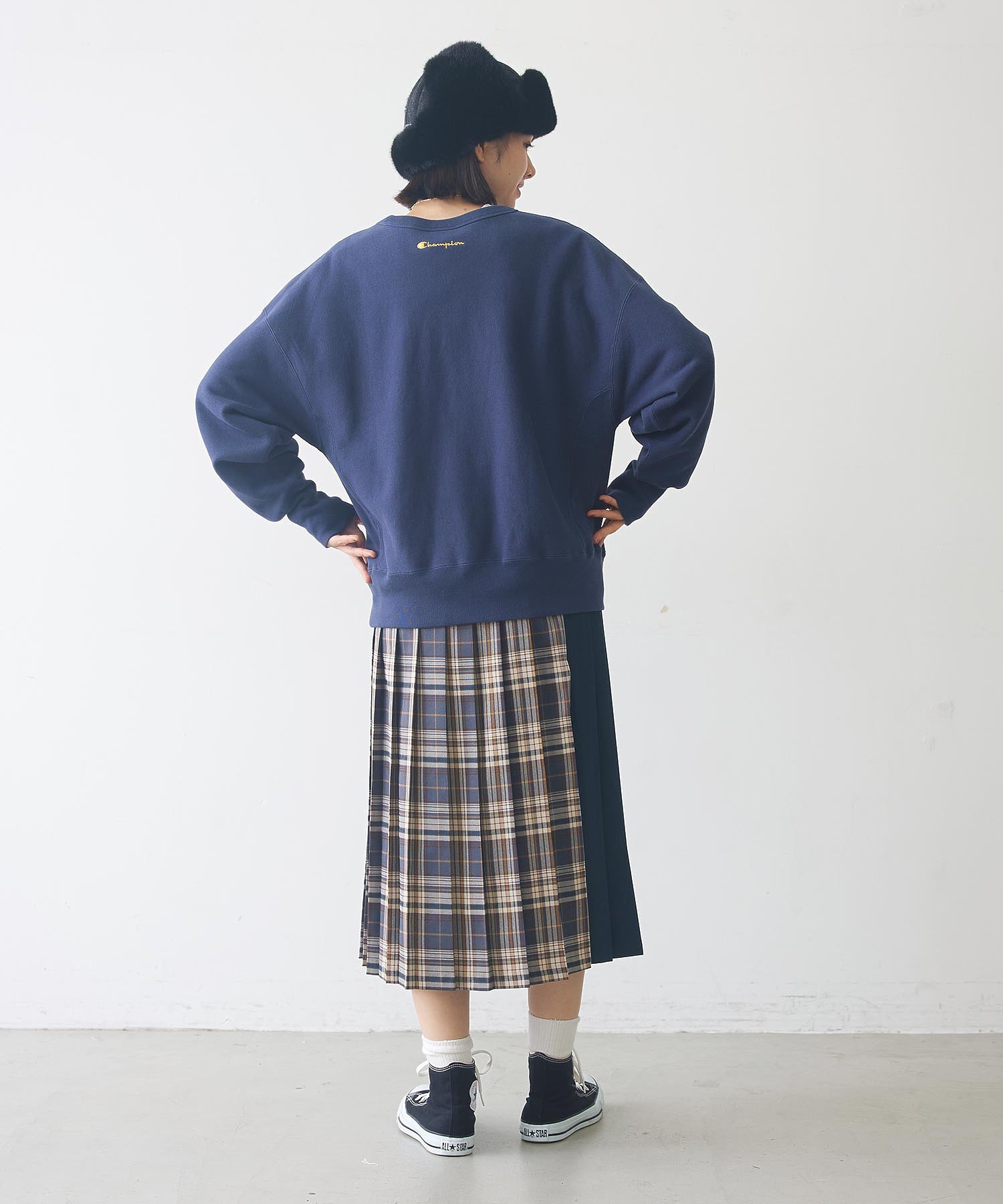 PLAID PANEL SKIRT