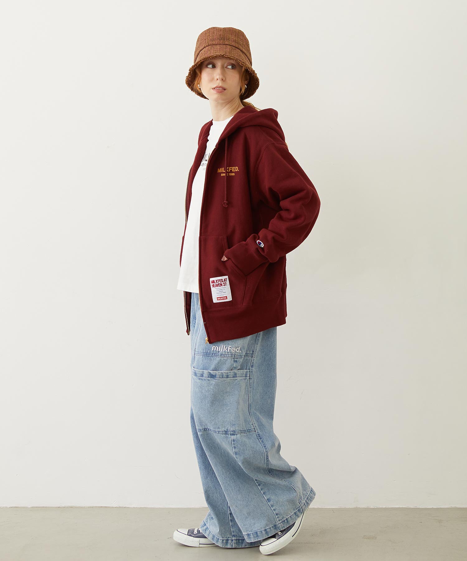 MILKFED. × CHAMPION SWEAT ZIP HOODIE