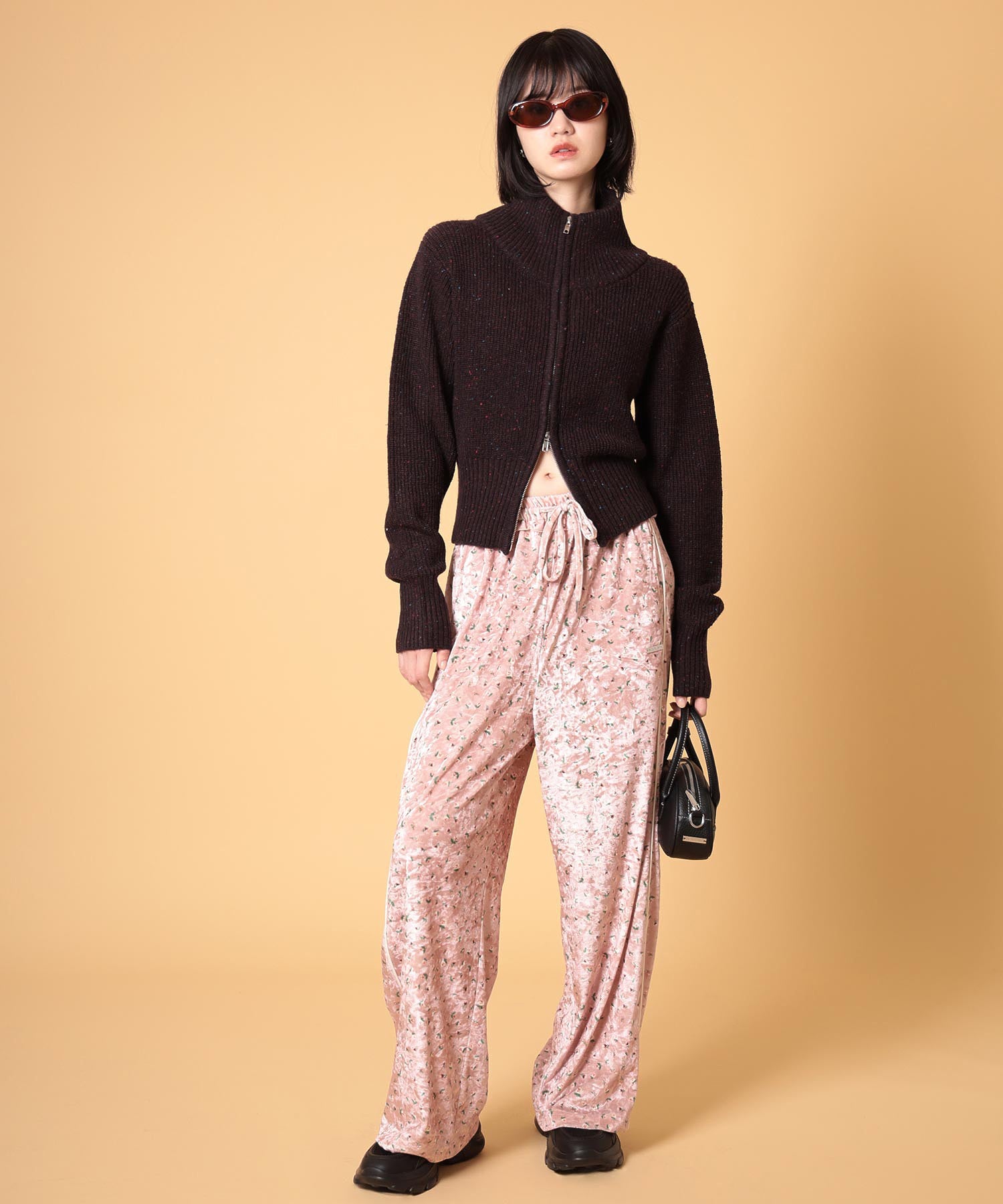 ネップジップアップセーター