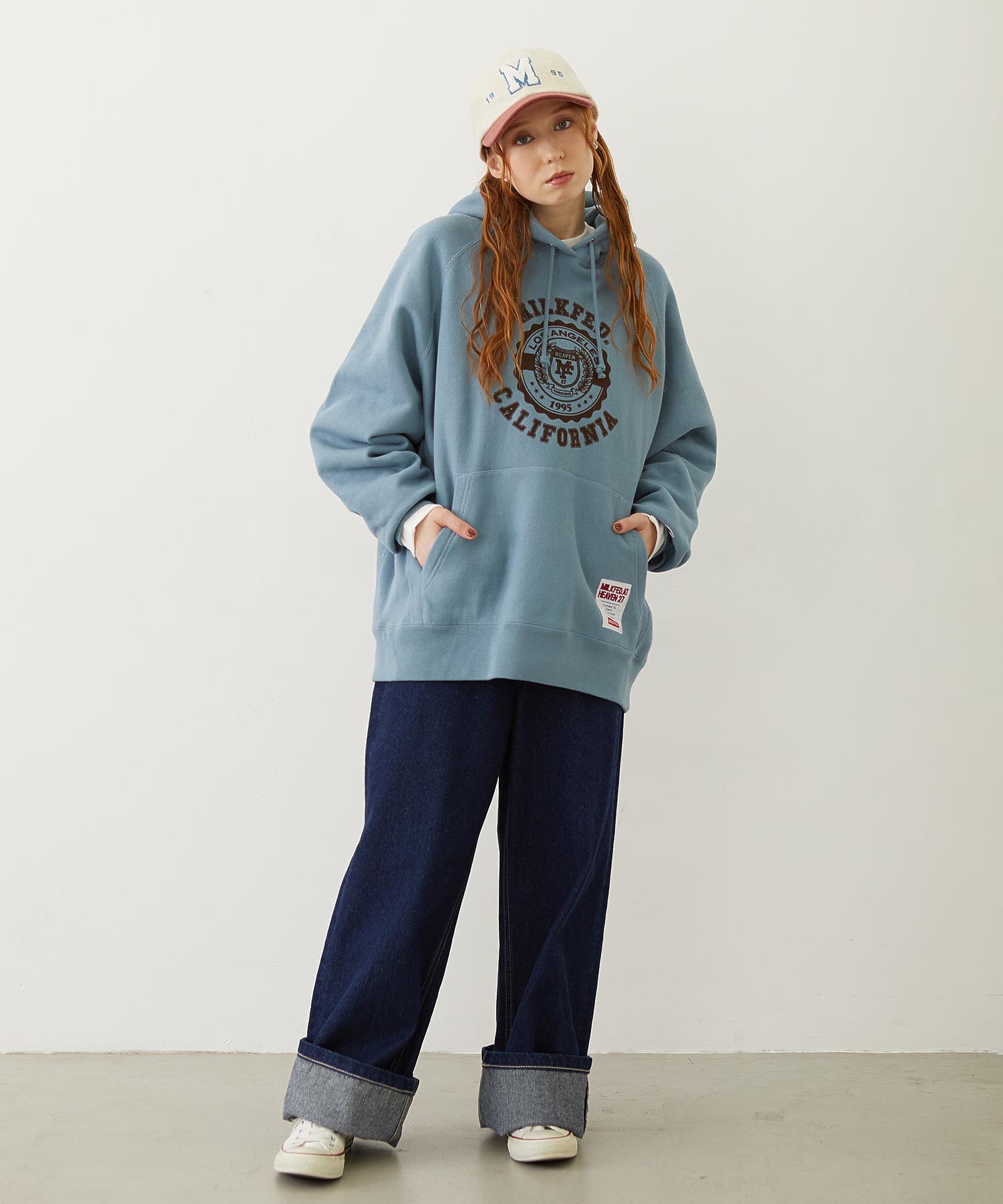 MILKFED. × CHAMPION COLLEGE LOGO SWEAT HOODIE