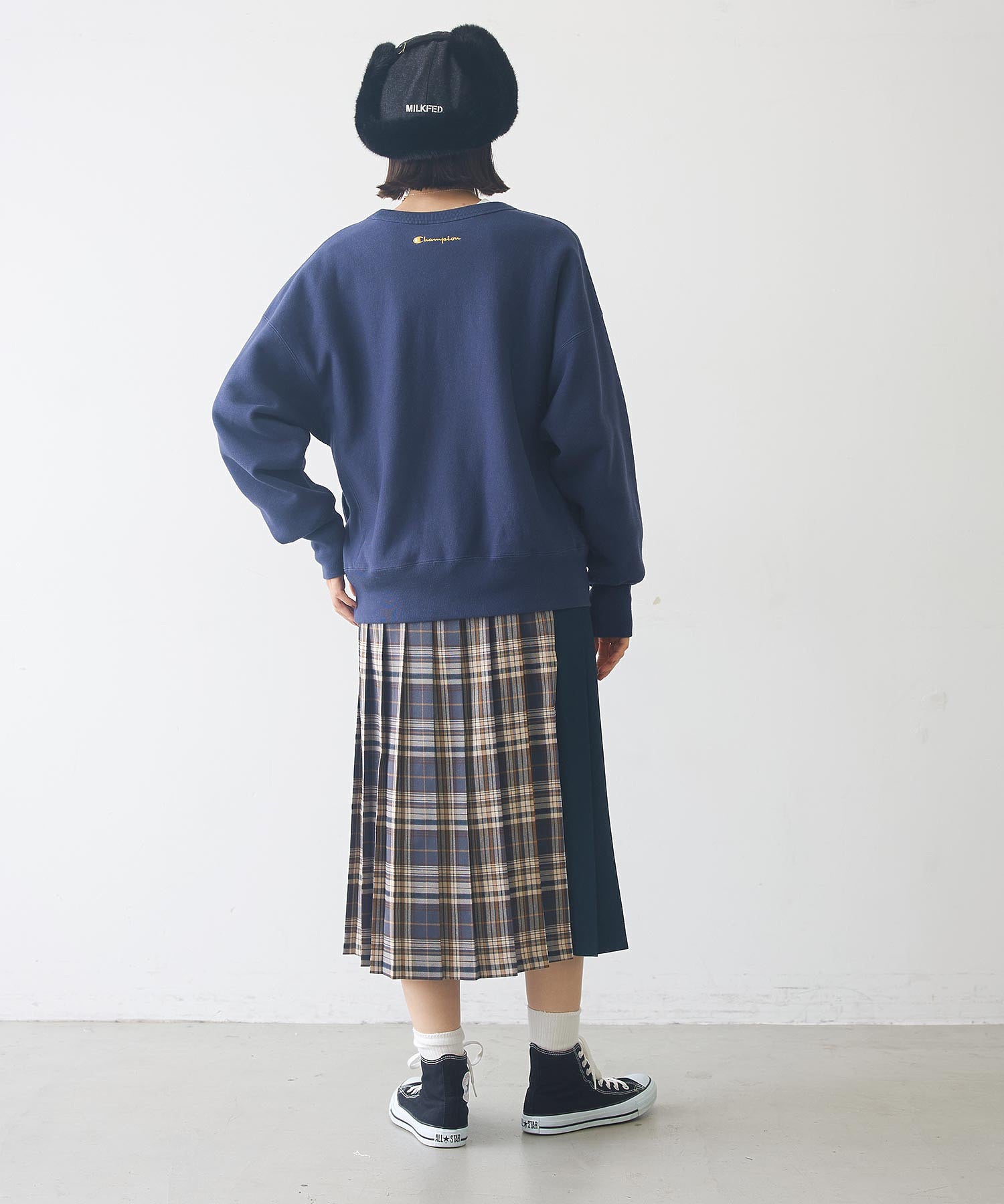 PLAID PANEL SKIRT