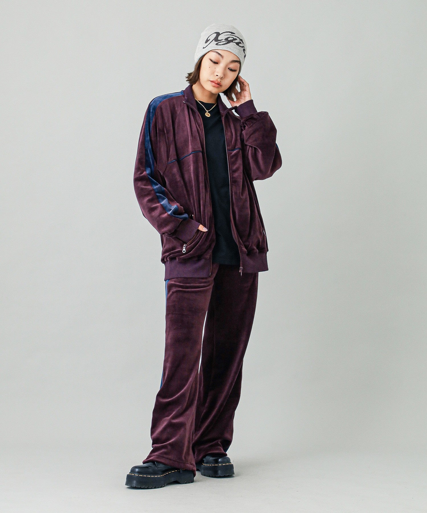 VELOUR TRACK PANTS