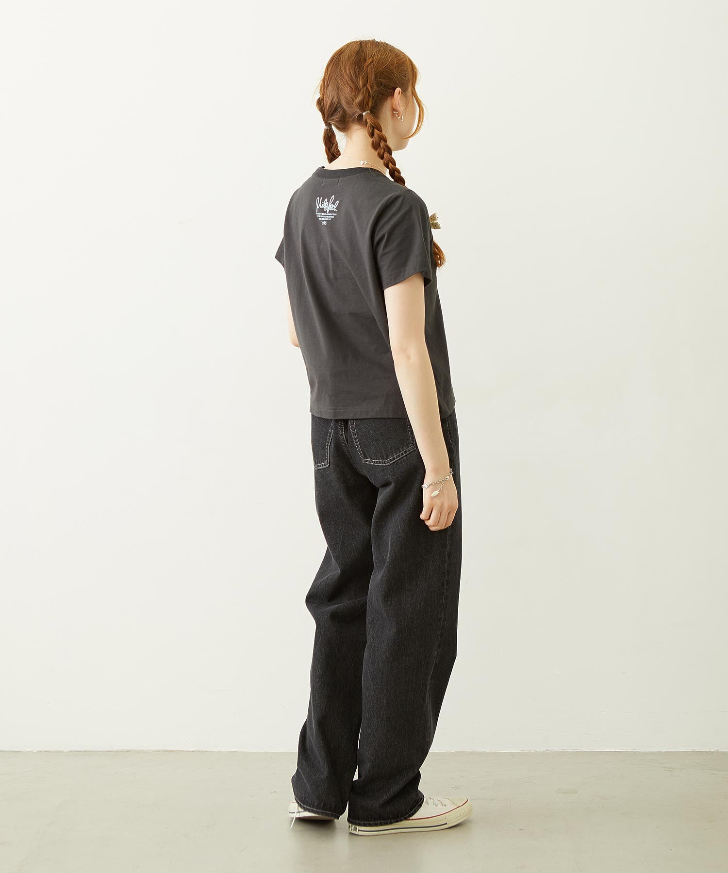 MILKFED. EMBROIDERED DENIM PANTS