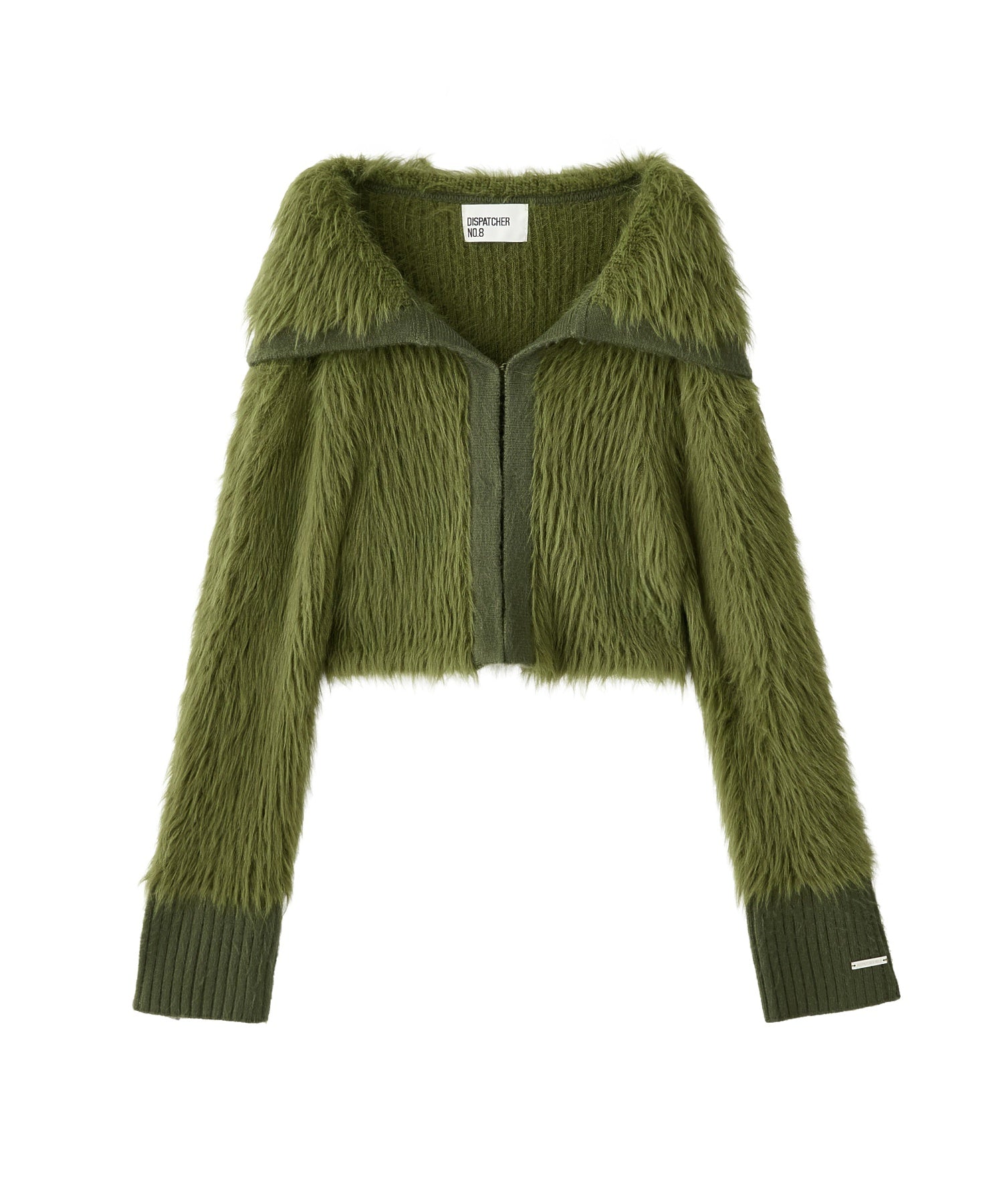 ビッグカラーシャギーニットカーディガン