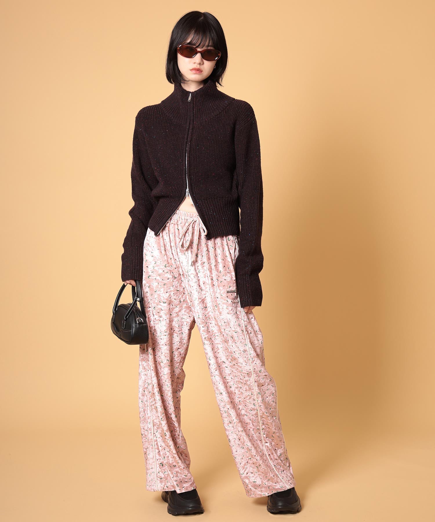 ネップジップアップセーター