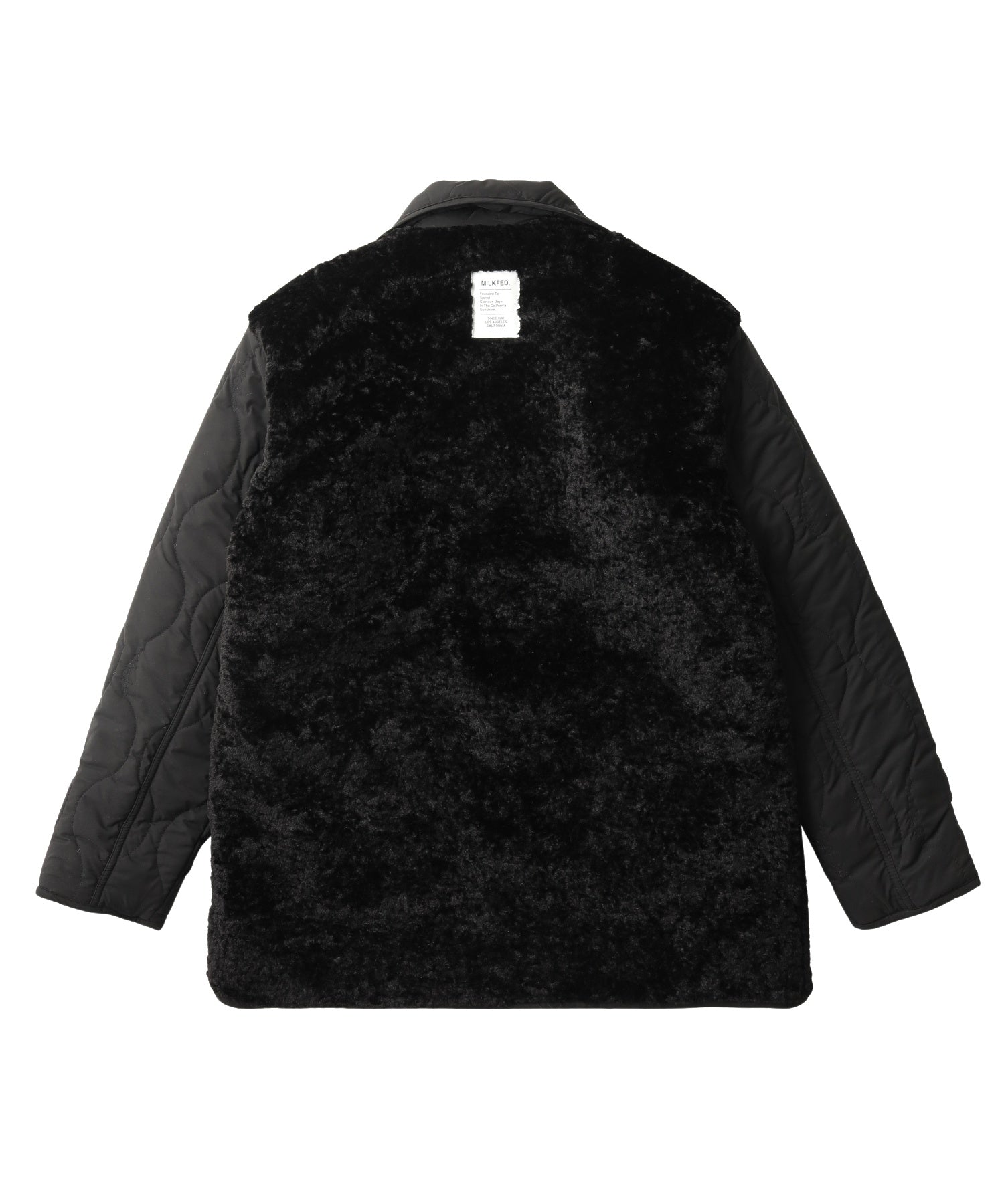 REVERSIBLE QUILTED LOGO LONG COAT