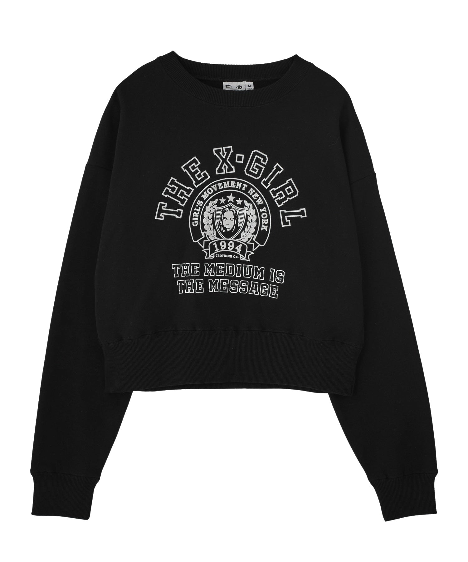 COLLEGE LOGO COMPACT SWEAT TOP
