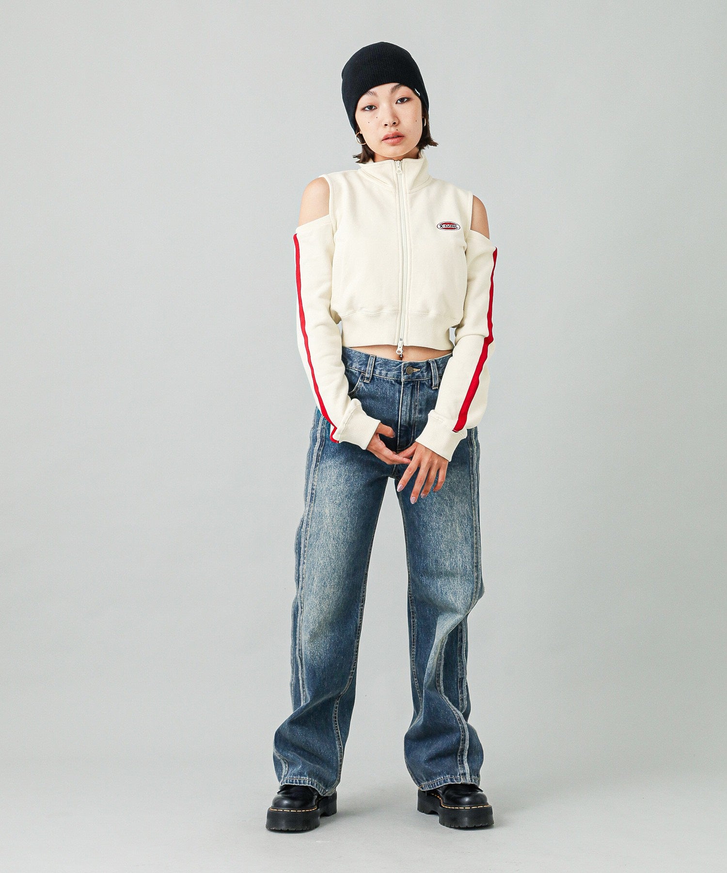 SIDE STRIPE DENIM PANTS