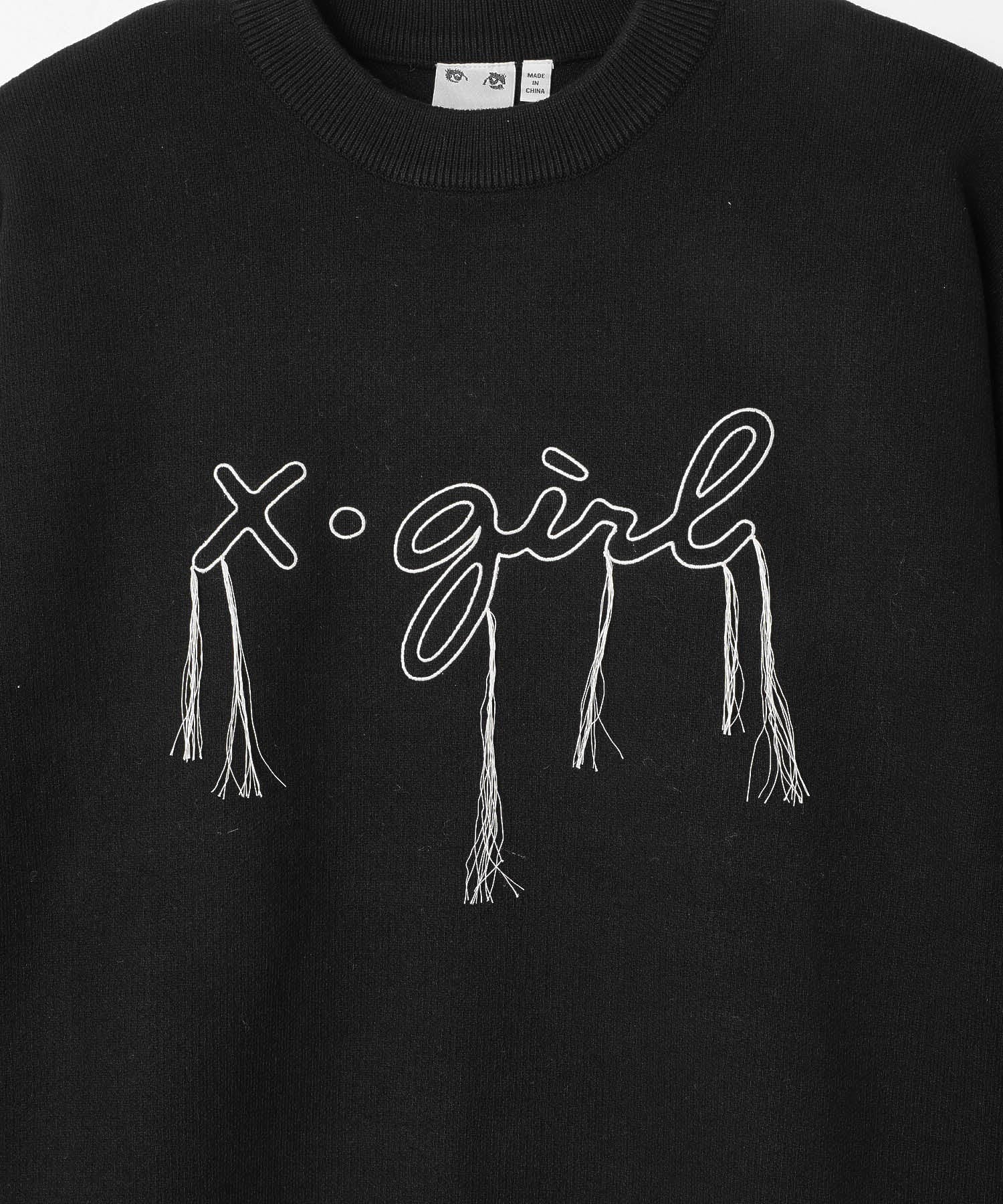 DROP STITCH LOGO KNIT TOP X-girl