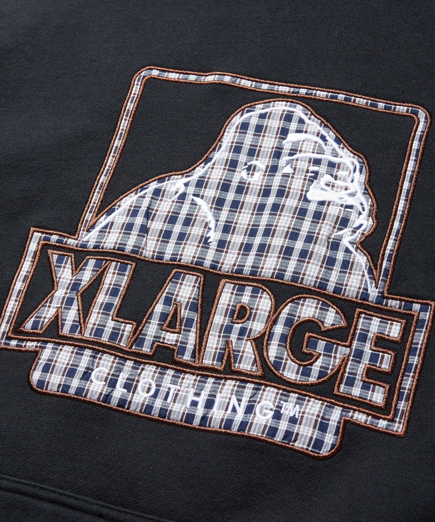 PLAID OG LOGO HOODED SWEATSHIRT