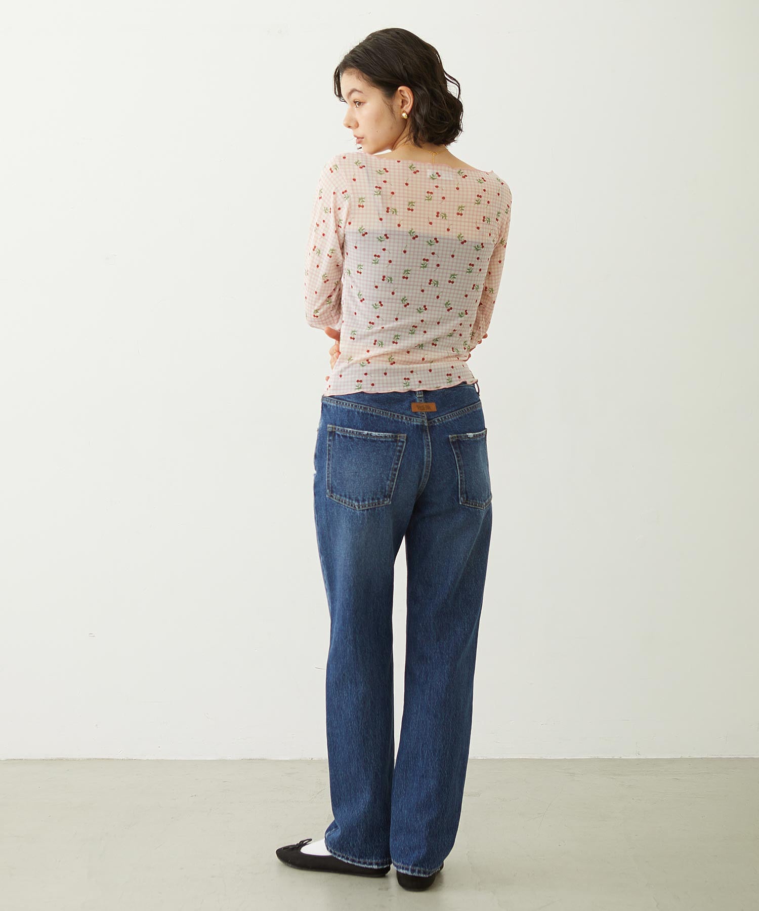 CHERRY MESH TOP