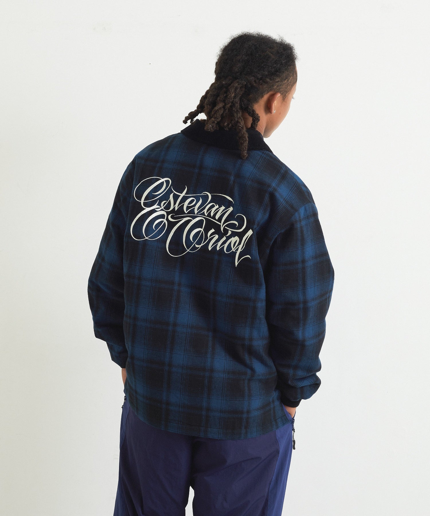 XLARGE×ESTEVAN ORIOL QUILTED HALF ZIP FLANNEL SHIRT