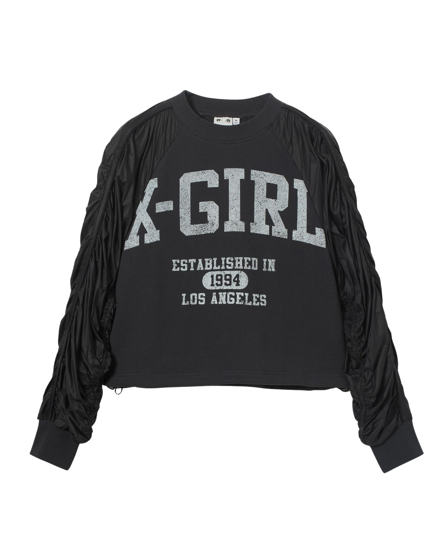 JERSEY MIX CREWNECK TOP