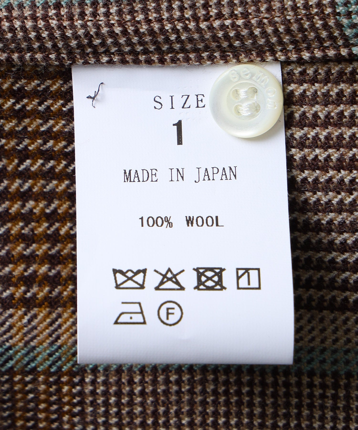 SEMOH/セモー/Fusion Shirt Wool Check 30-1-03