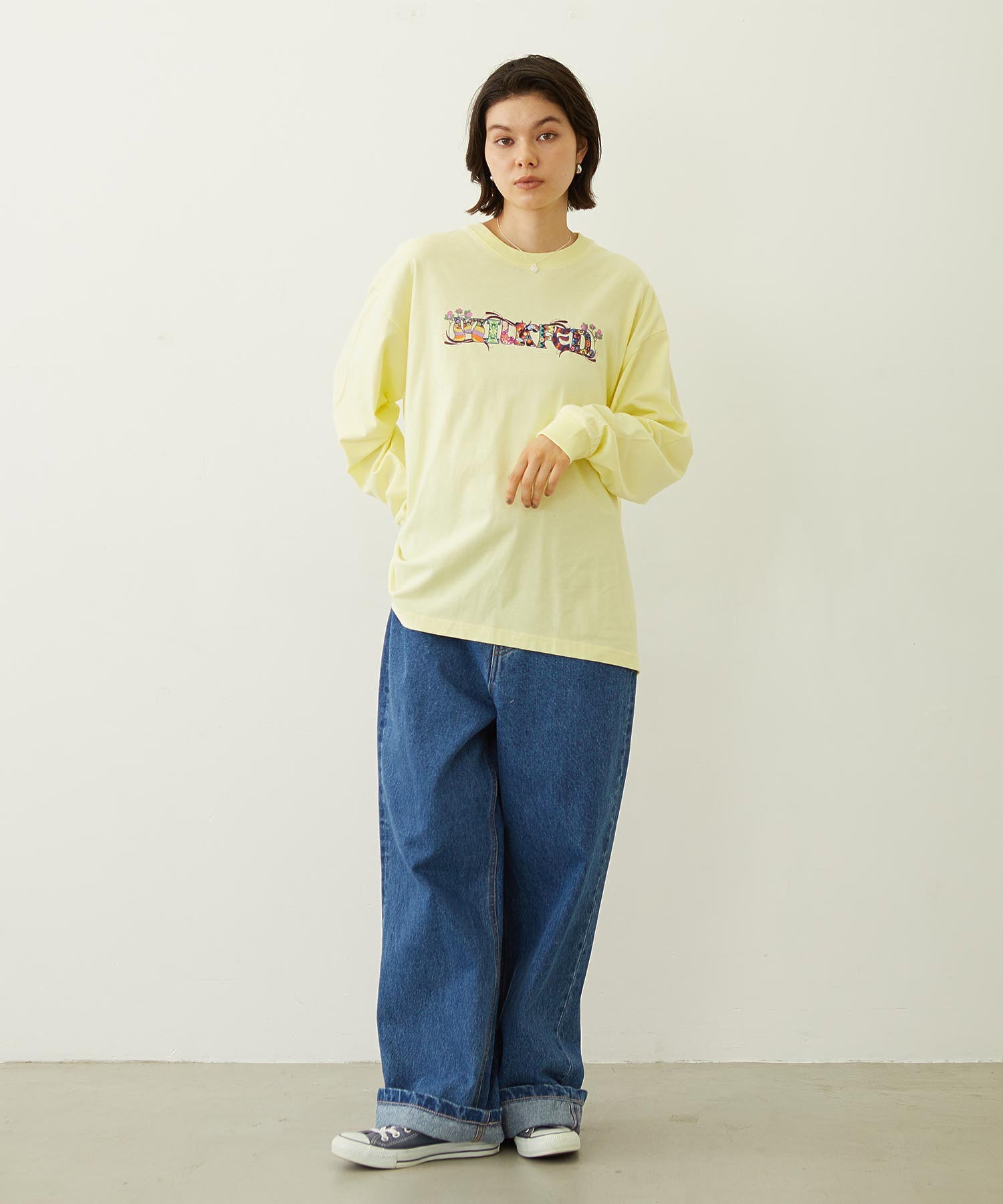 PATTERNED LOGO L/S TEE