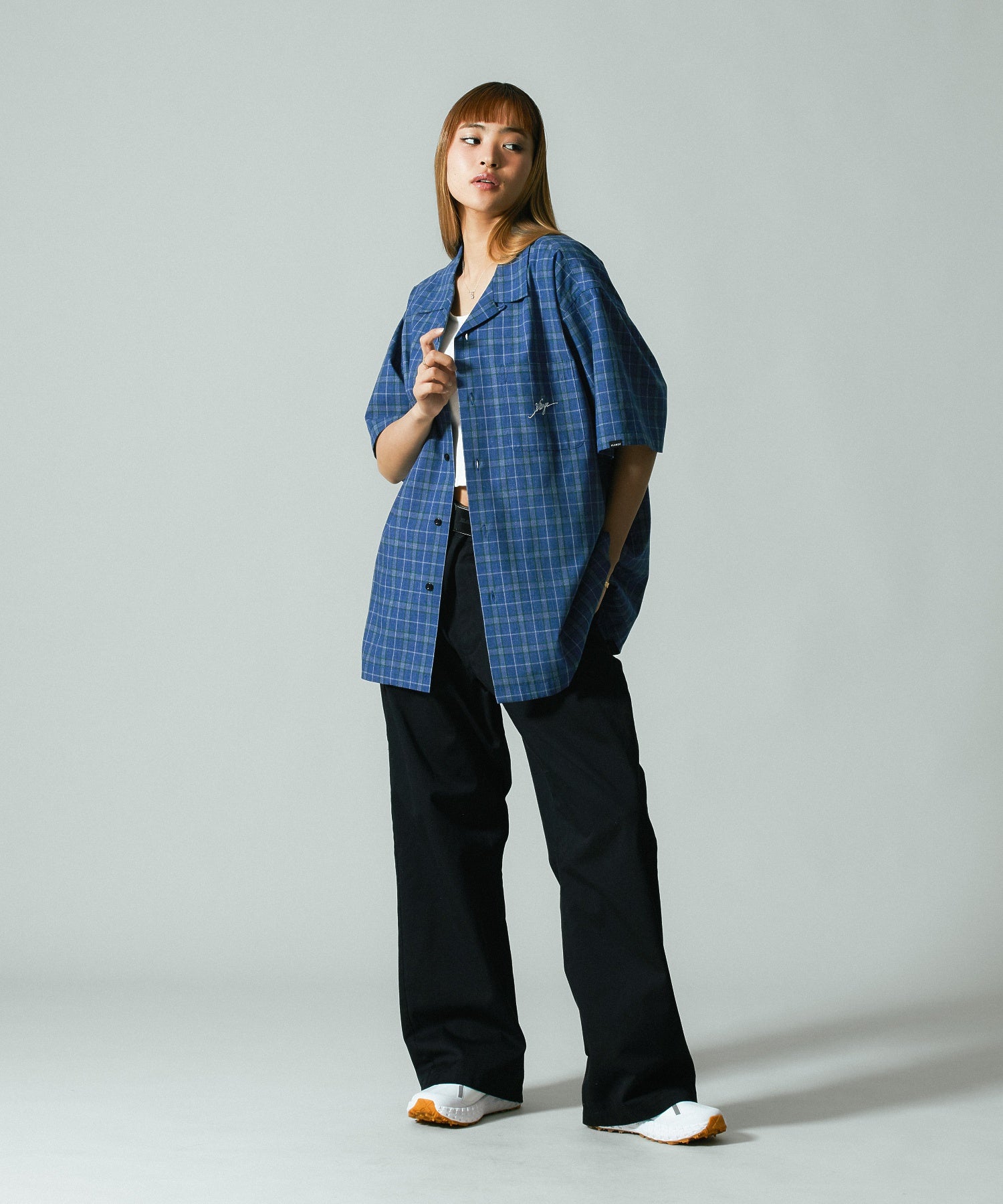 MELANGE PLAID S/S SHIRT