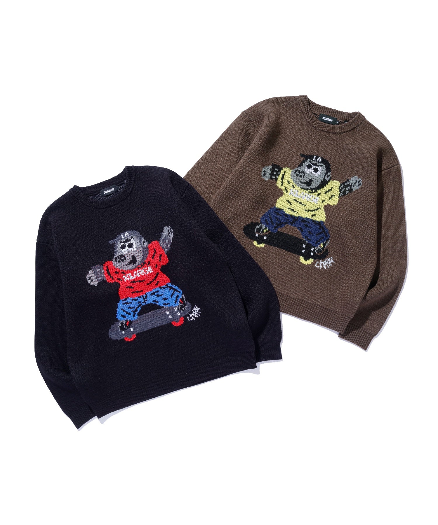 GORILLA CREWNECK KNIT SWEATER