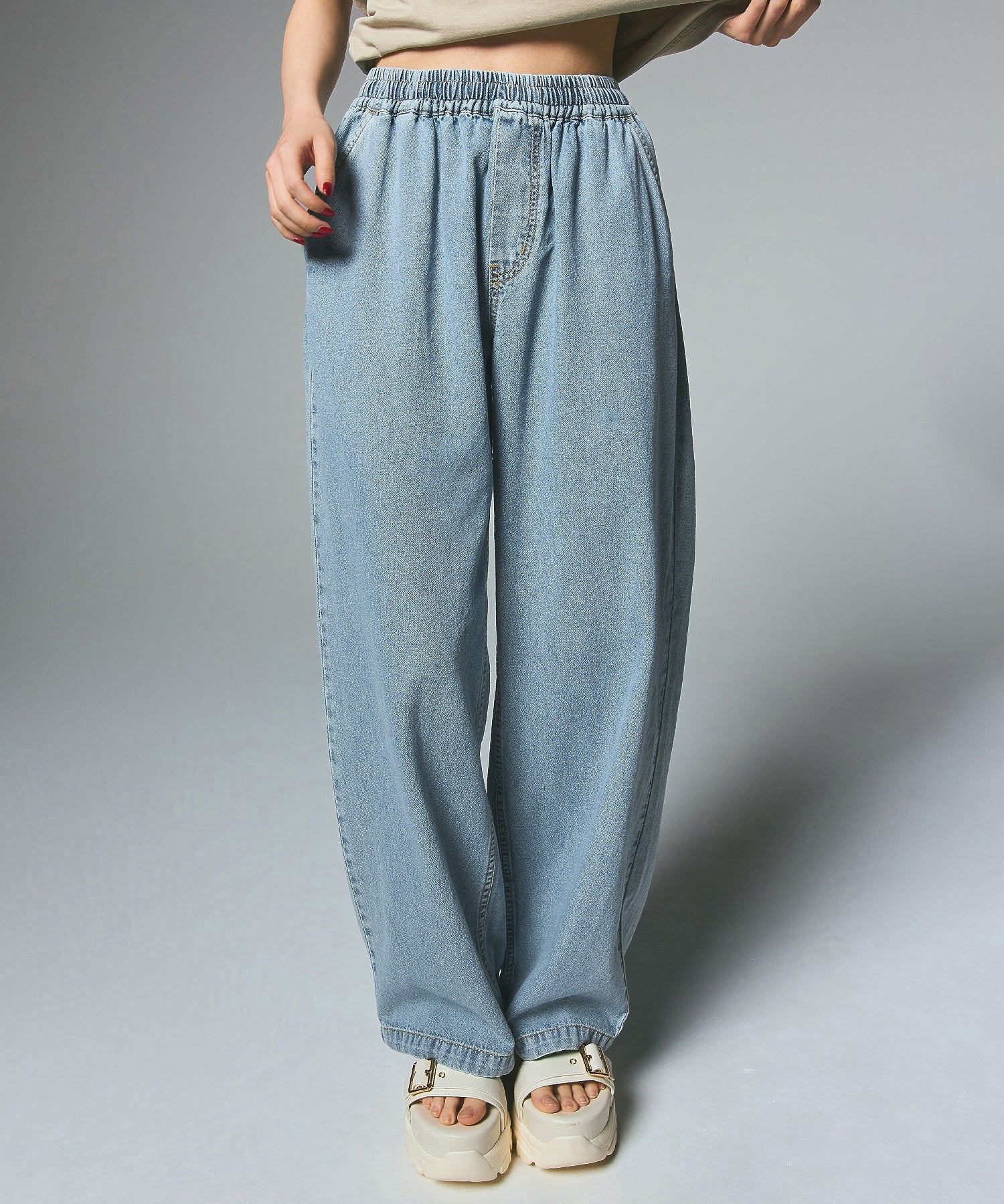 FACE LABEL EASY PANTS