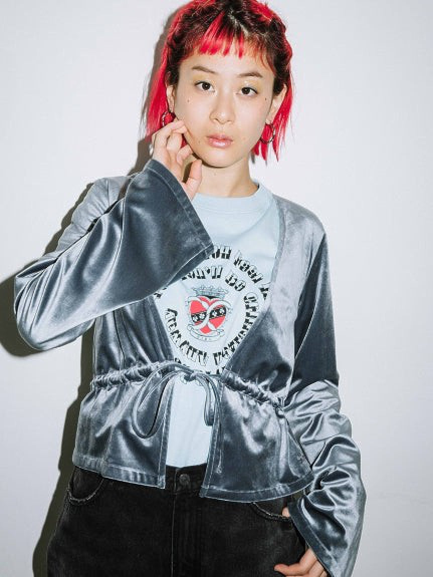 VELOUR CARDIGAN X-girl