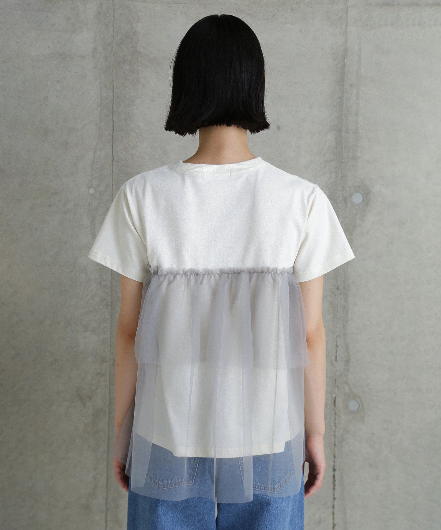 【WEB・一部店舗限定】チュールデザイントップス