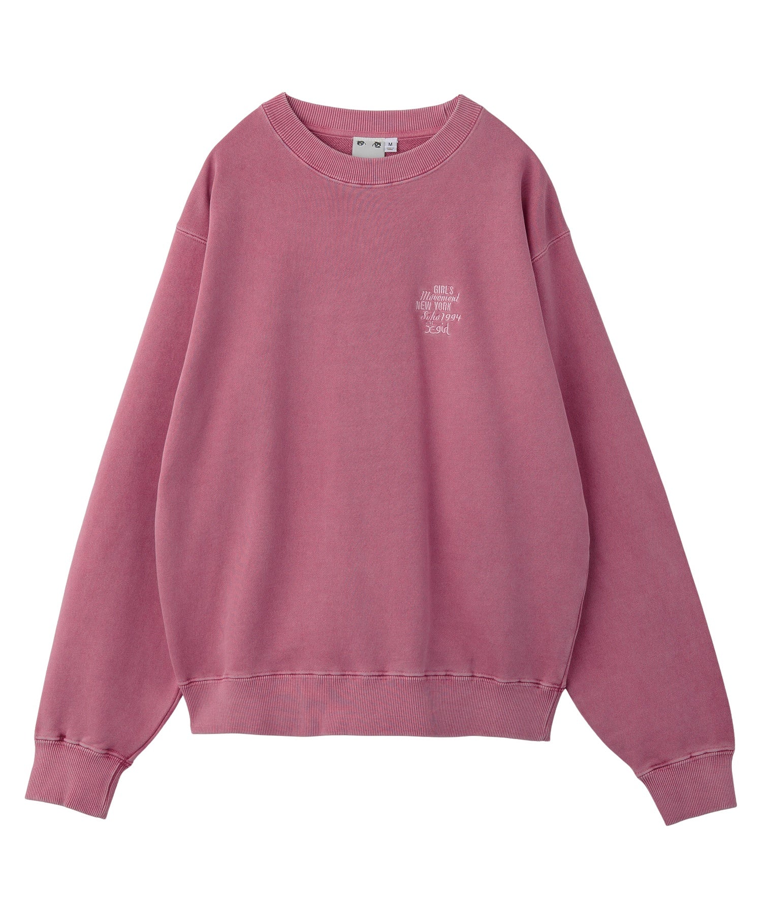 MIX LOGO & FACE FADED CREWNECK SWEAT TOP