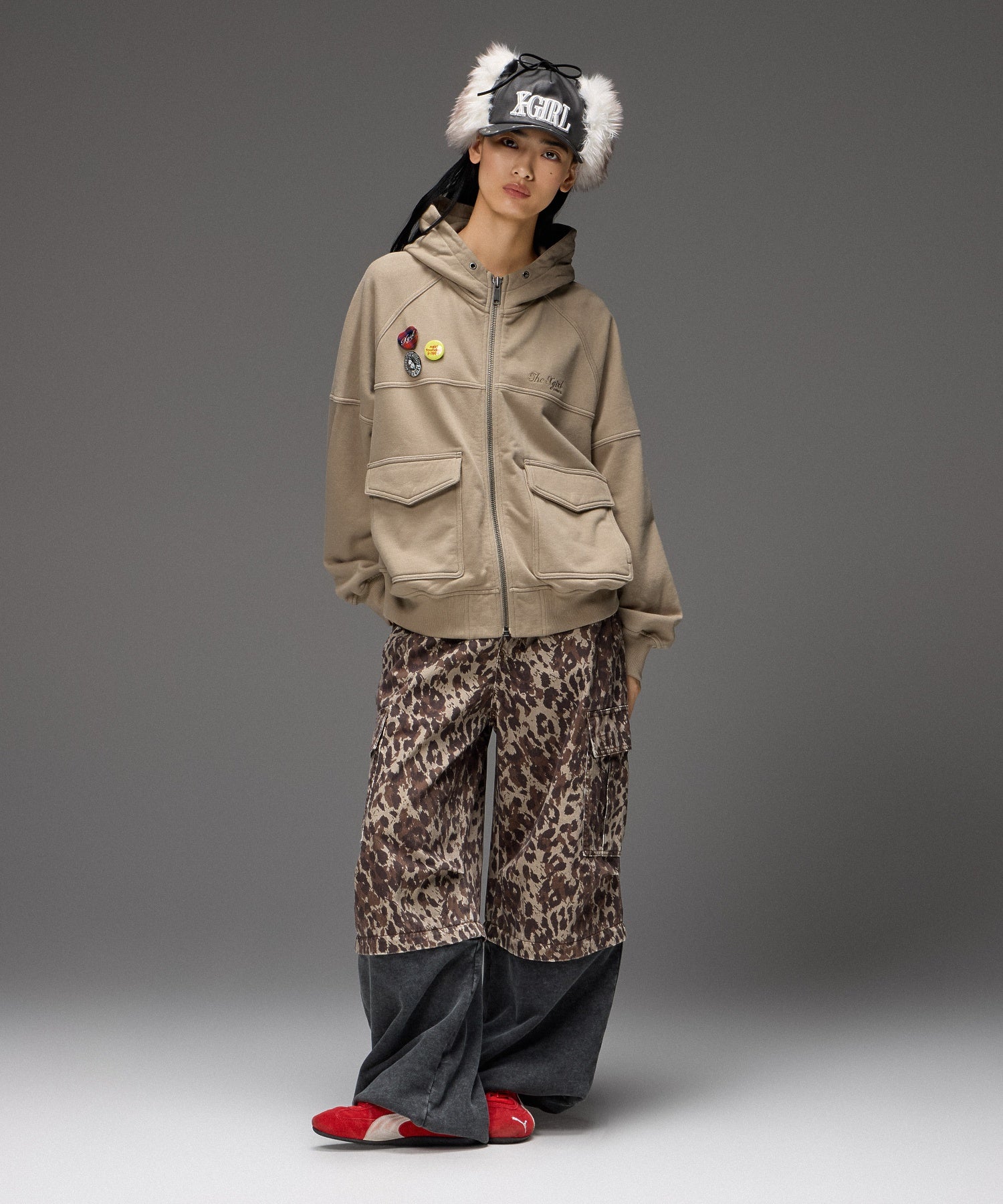 FAUX FUR EAR FLAP 5PANEL CAP