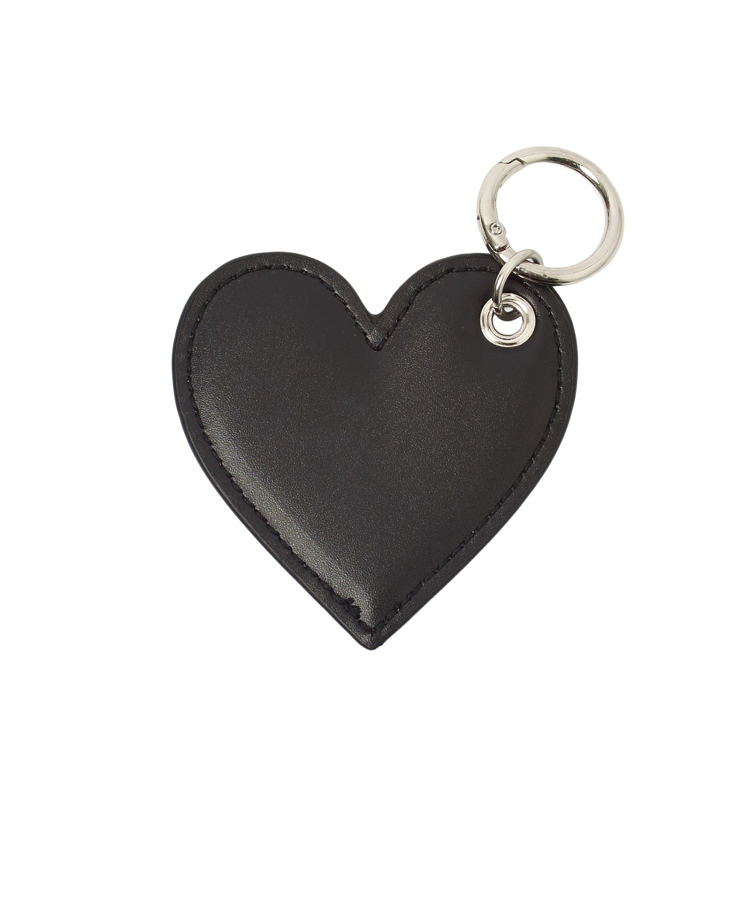 FAUX LEATHER HEART KEYRING