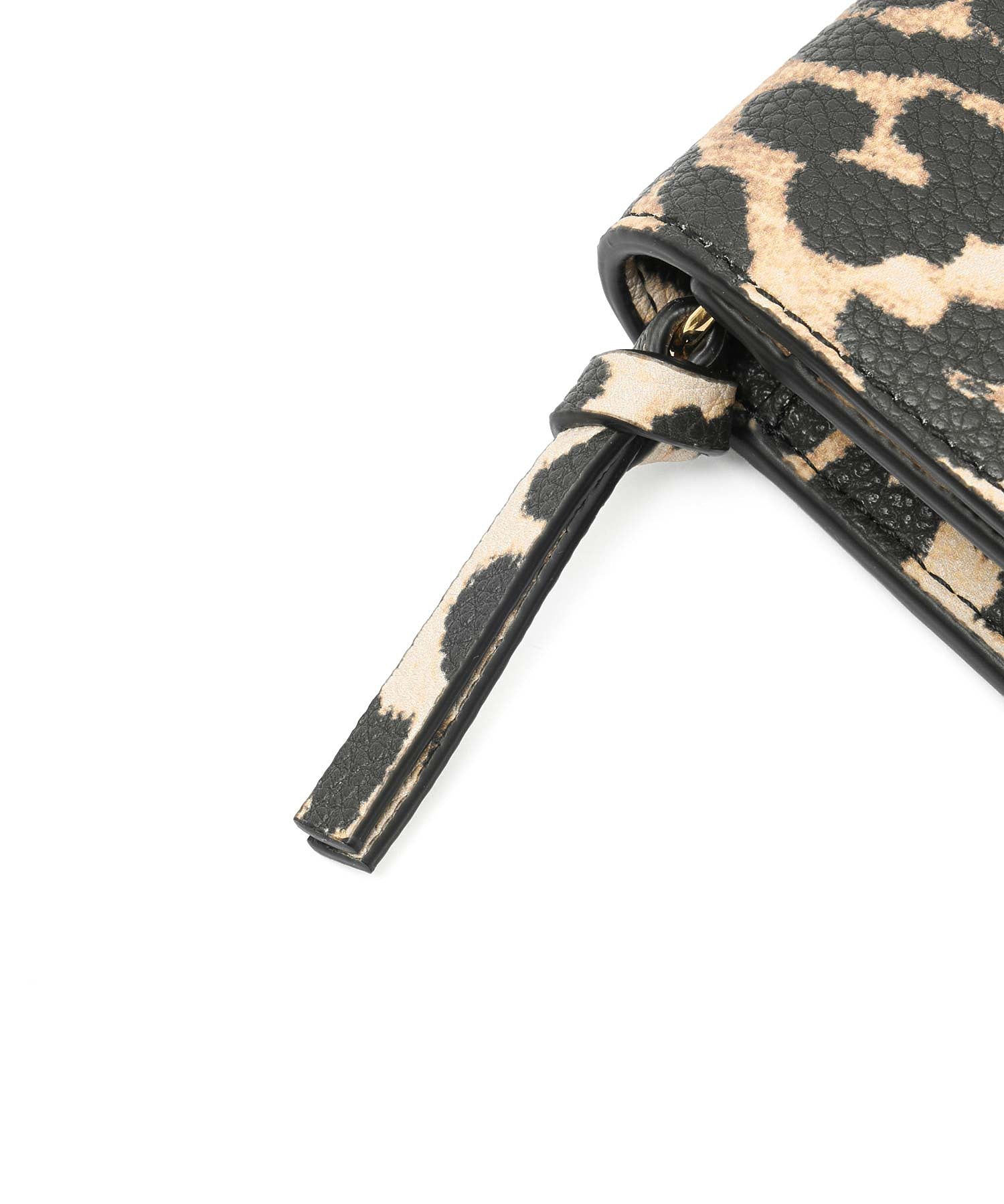 GANNI/BOU CARD HOLDER WITH FLAP PRINTED GRAINED