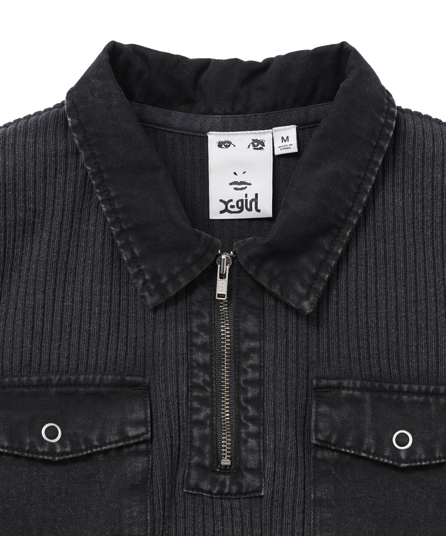 FADED WOVEN MIX TOP