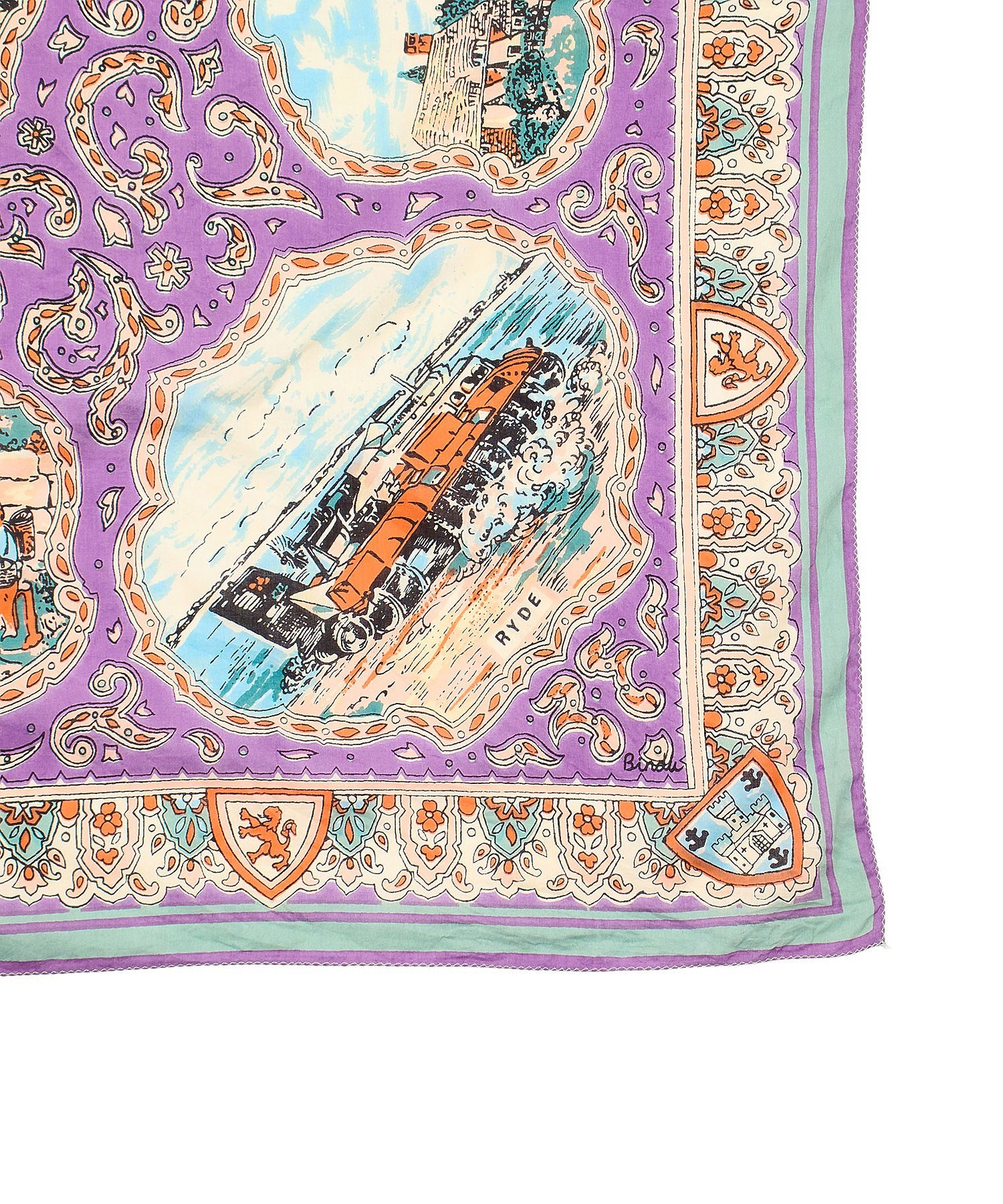 BINDU/Cotton Voile Wight Map Scarf