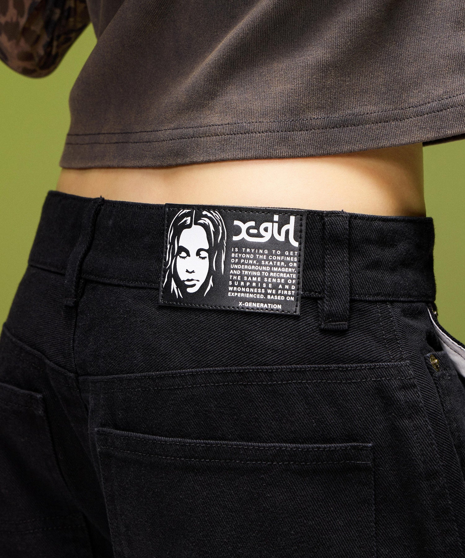 FADED WIDE LEG FLARE CARGO PANTS