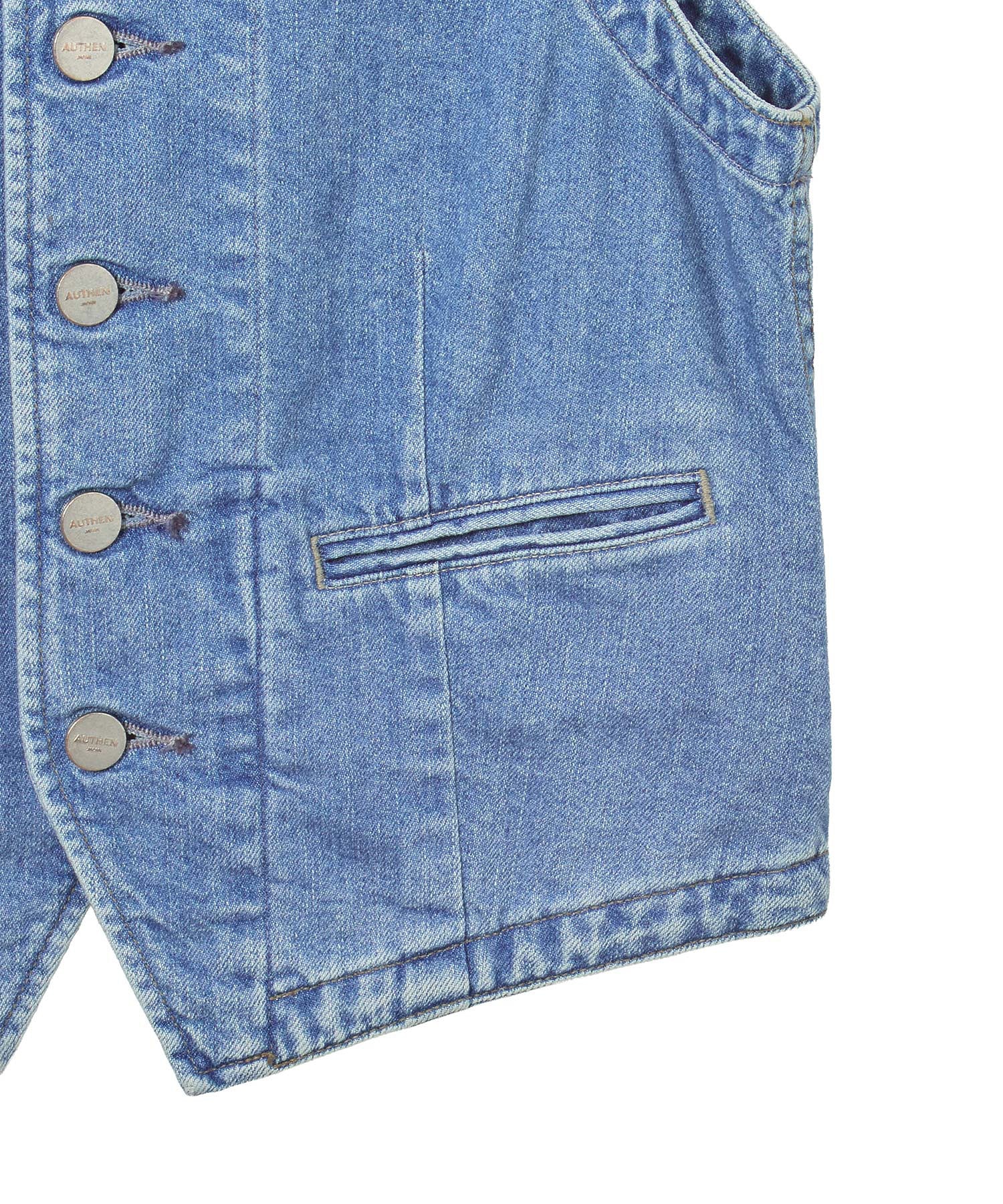 AUTHEN/SLIKNIZED DENIM VEST