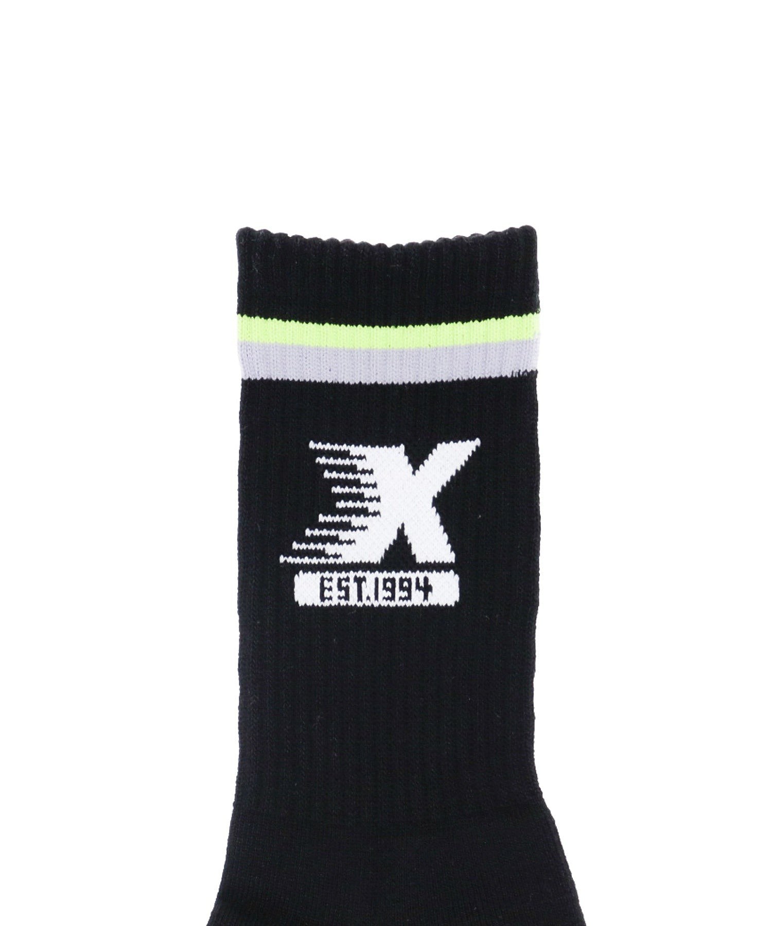 SPORTY LOGO LINE RIB SOCKS X-girl